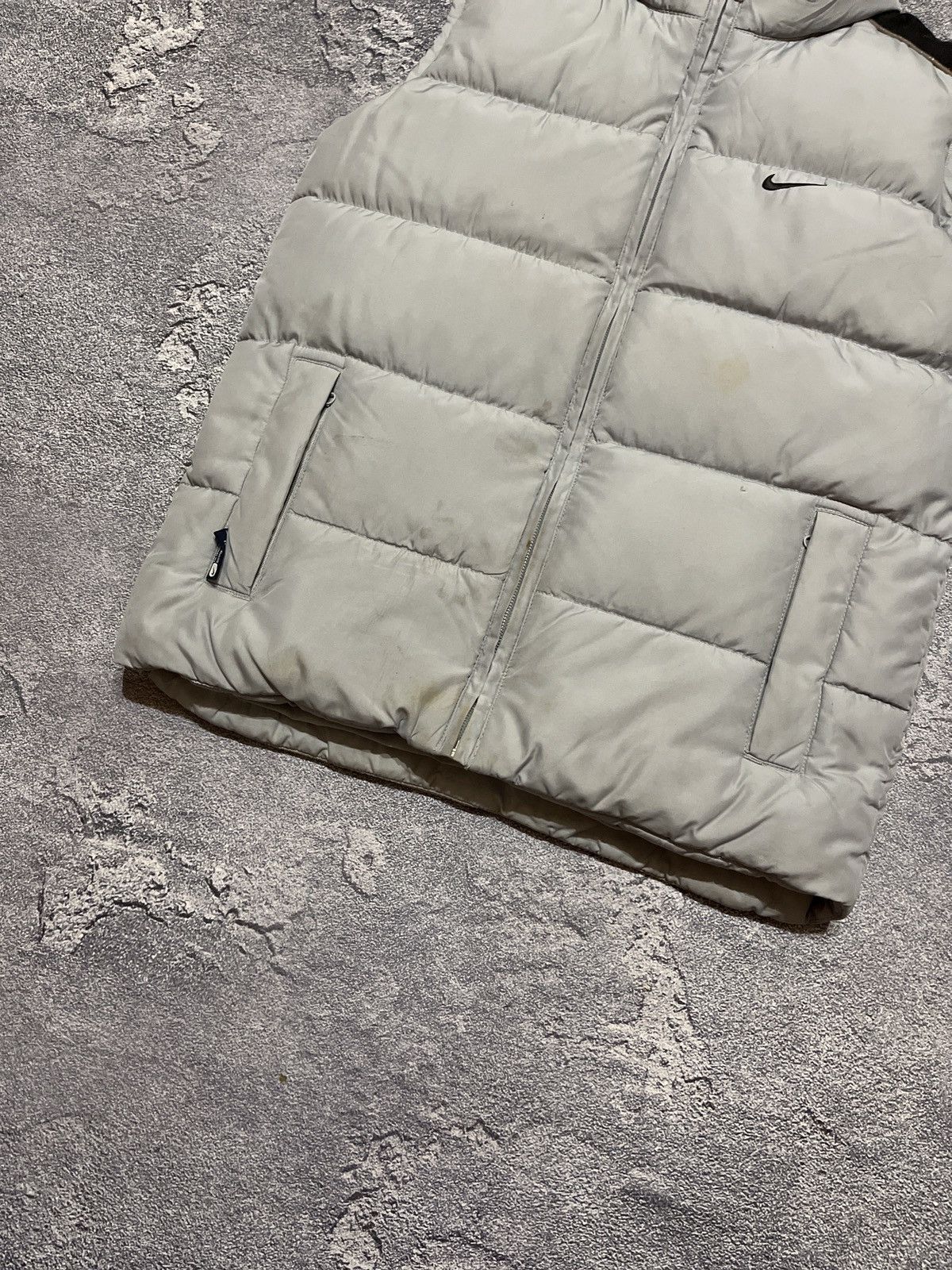 Nike × Vintage Vintage Nike Y2K Down Puffer Vest Drill Black Size US XS / EU 42 / 0 - 8 Thumbnail
