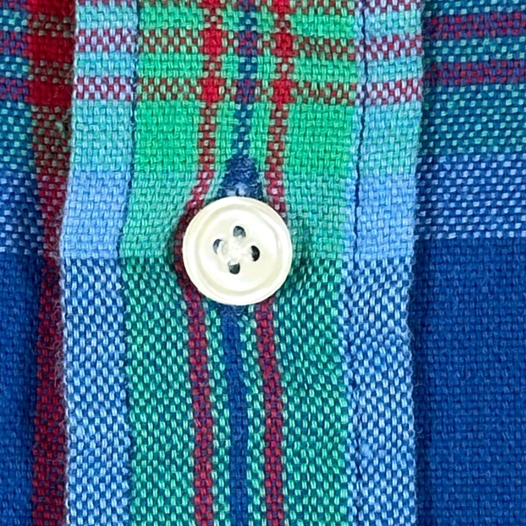 Van Heusen VINTAGE Van Heusen Shirt Adult MEDIUM Blue Plaid Madras Preppy Casual 90s Size US M / EU 48-50 / 2 - 6 Thumbnail