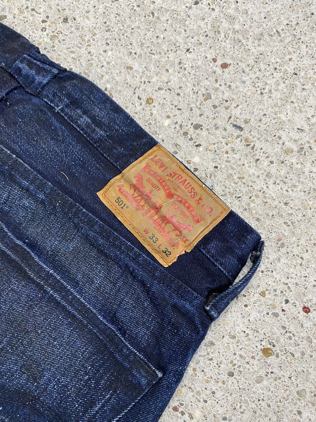 Levi's Denim jeans vintage deep navy indigo washed bleached Size US 30 / EU 46 - 7 Thumbnail