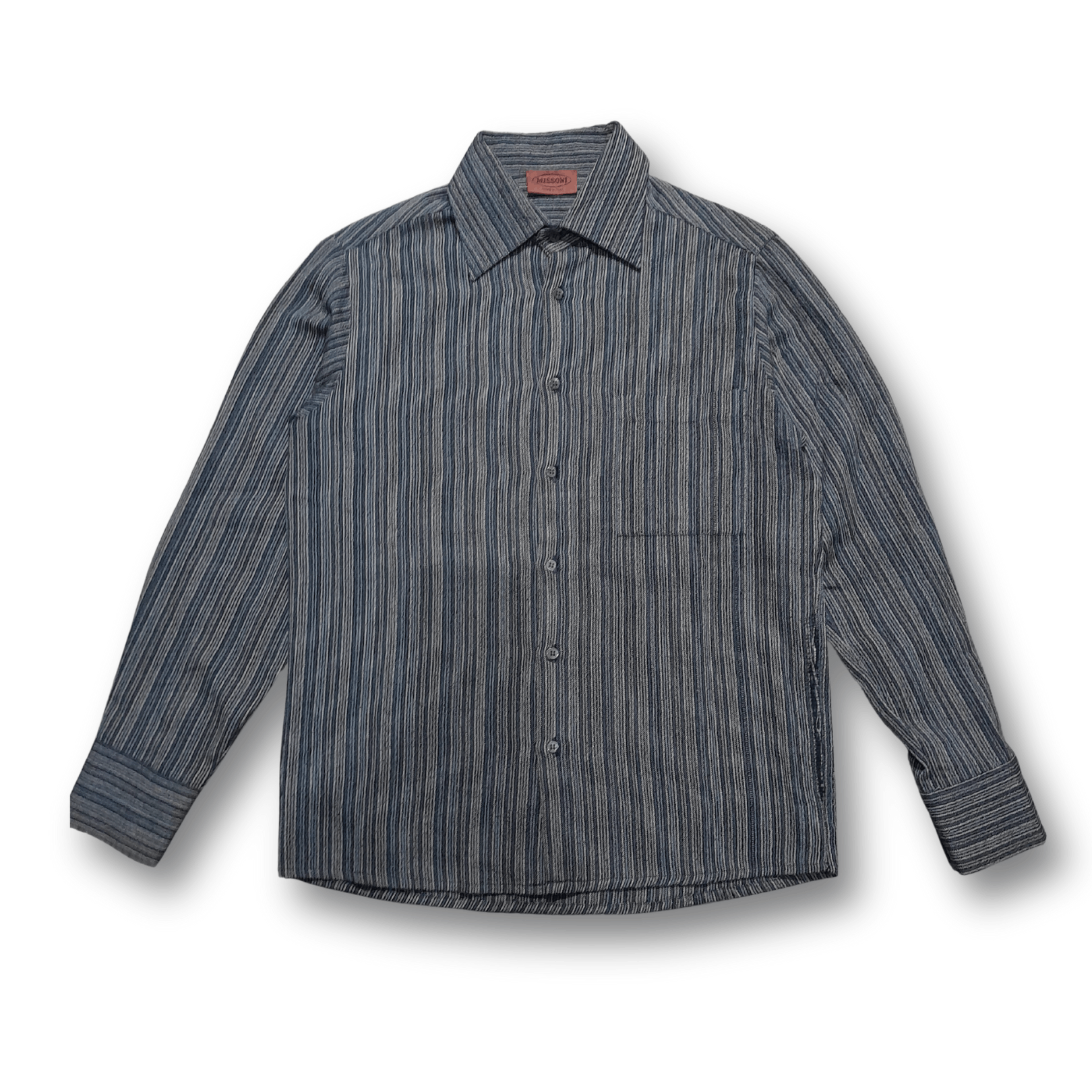 Missoni 90s Missoni Black Stripe Button Ups Shirt Size US L / EU 52-54 / 3 - 1 Thumbnail
