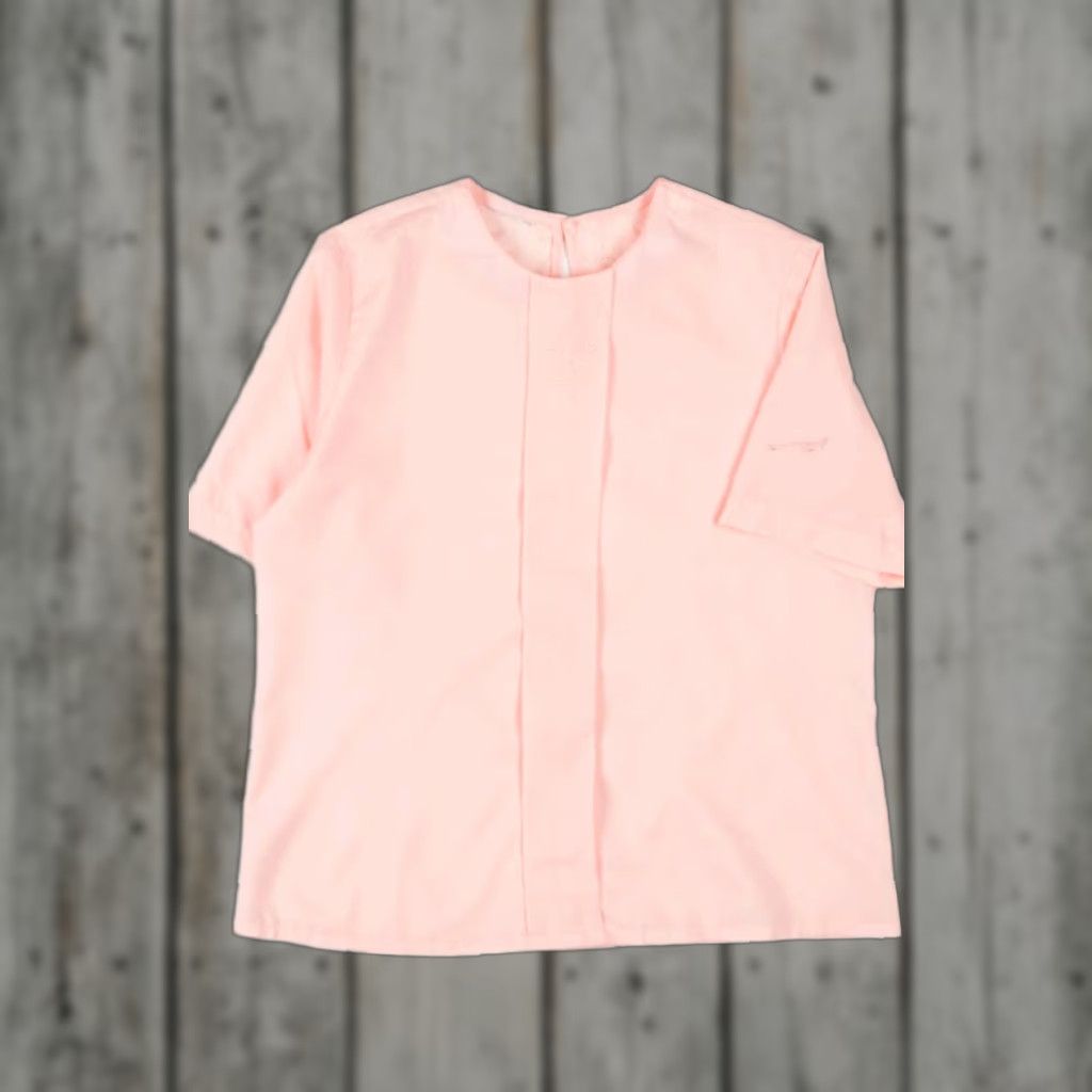 Pinko VINTAGE Pink Embroidered 'A' Blouse Large Short Sleeve Retro Top Size L / US 10 / IT 46 - 1 Thumbnail
