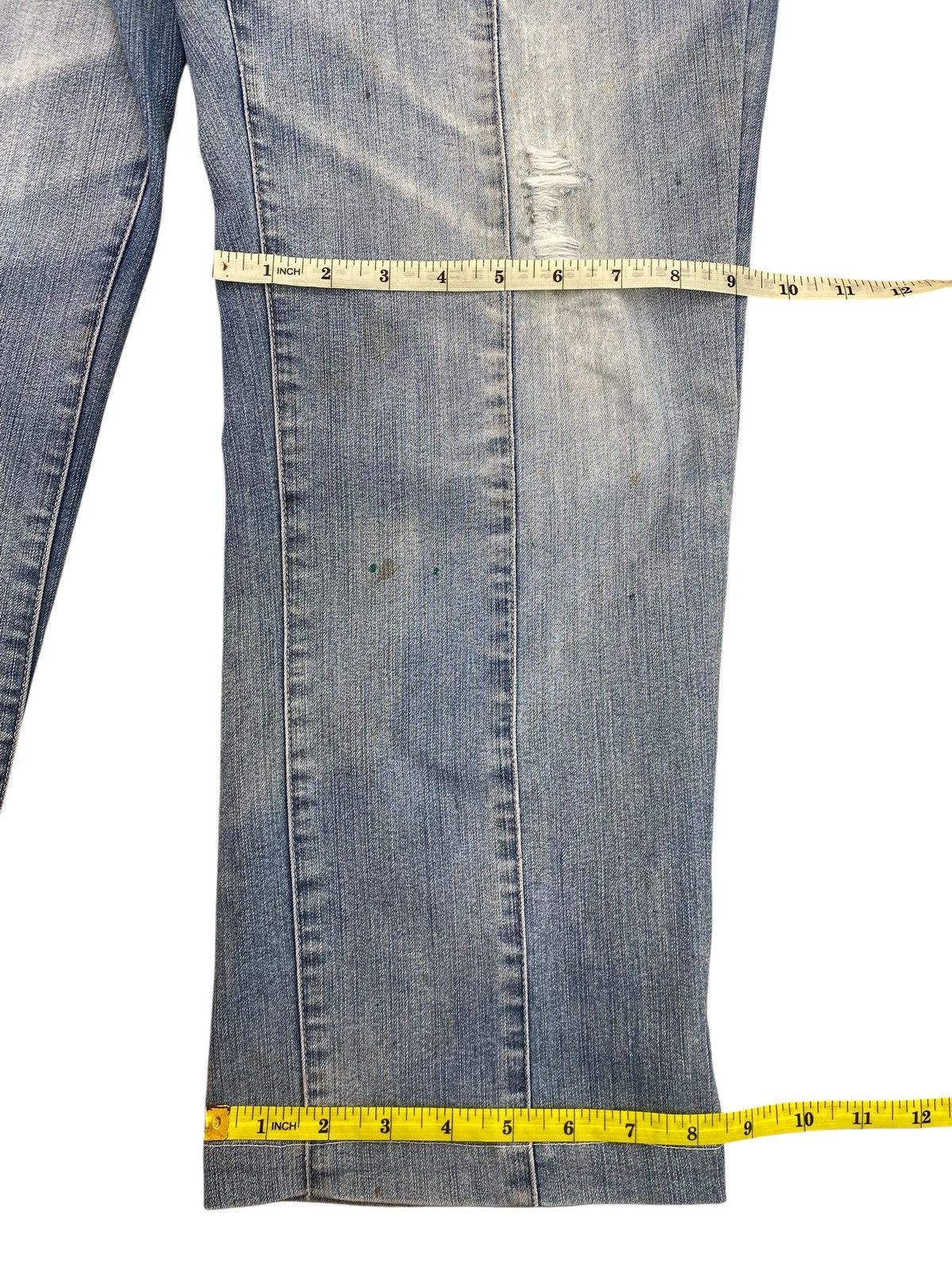 If Six Was Nine Vintage Japanese Blue House 3 Quaters Faded Jeans Style Size US 35 - 13 Thumbnail