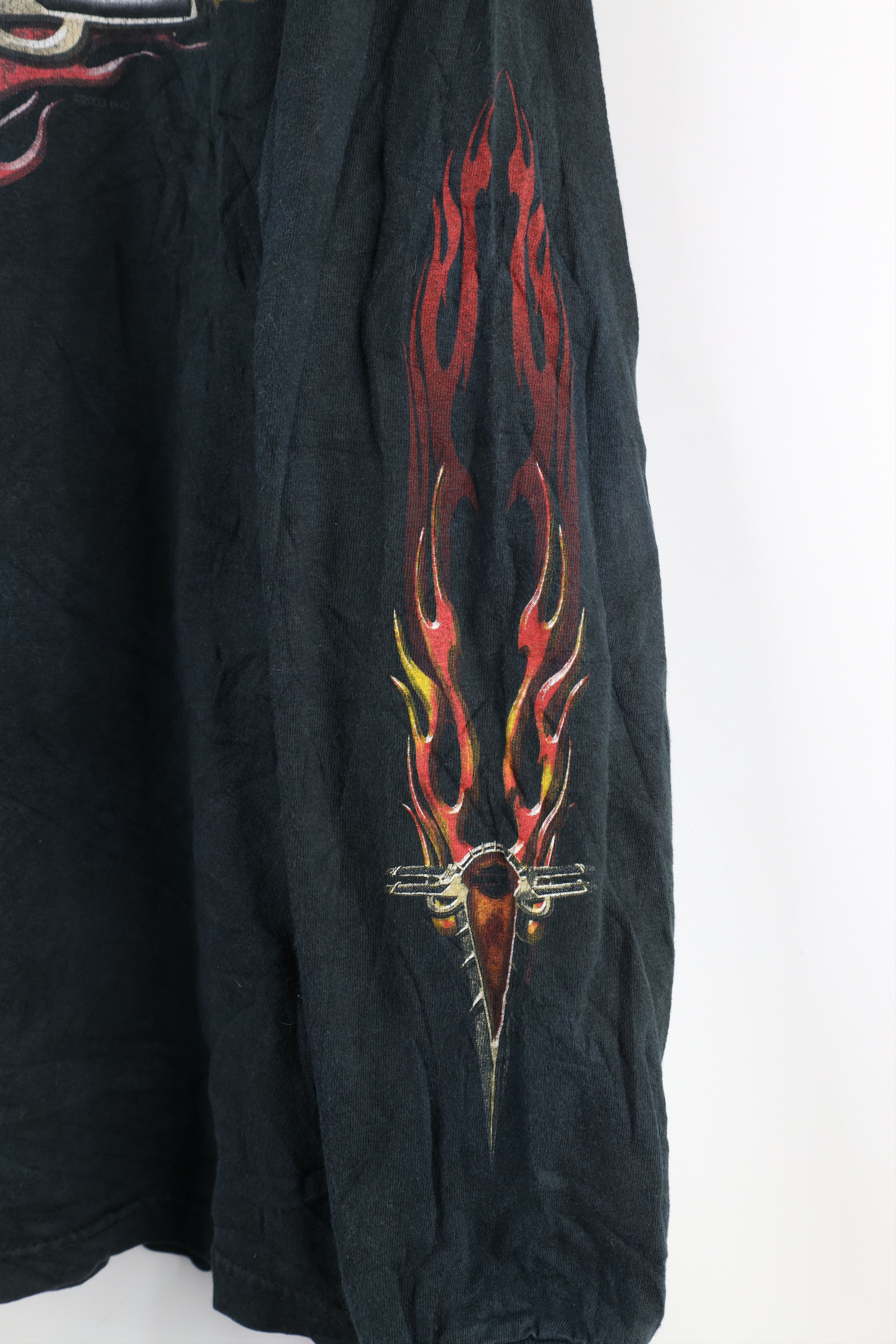 Harley Davidson × Vintage Vintage Harley Davidson Flames Long Sleeve T-Shirt Black Size US M / EU 48-50 / 2 - 4 Thumbnail