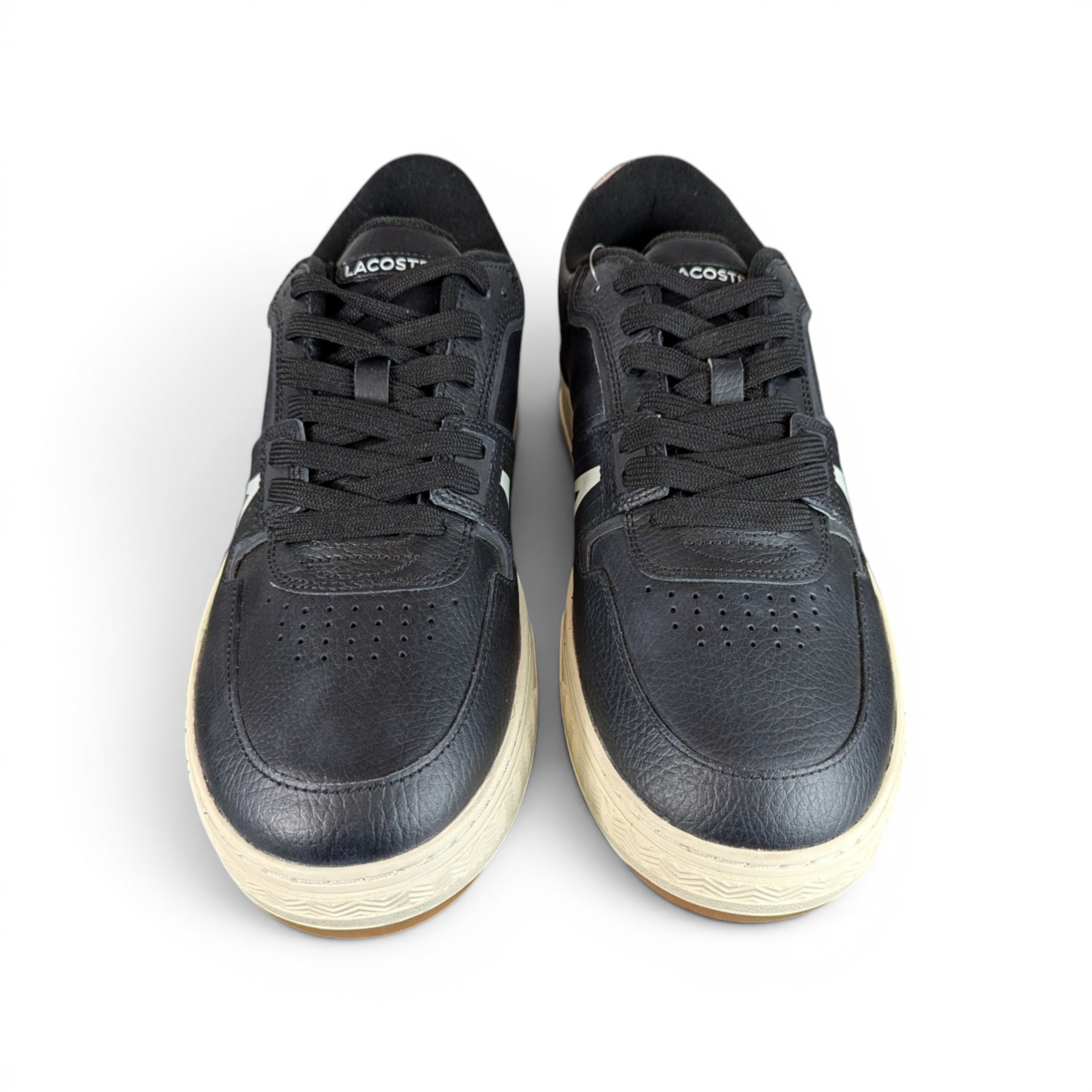 Lacoste LACOSTE BLACK LEATHER SNEAKERS Size US 10.5 / EU 43-44 - 2 Thumbnail