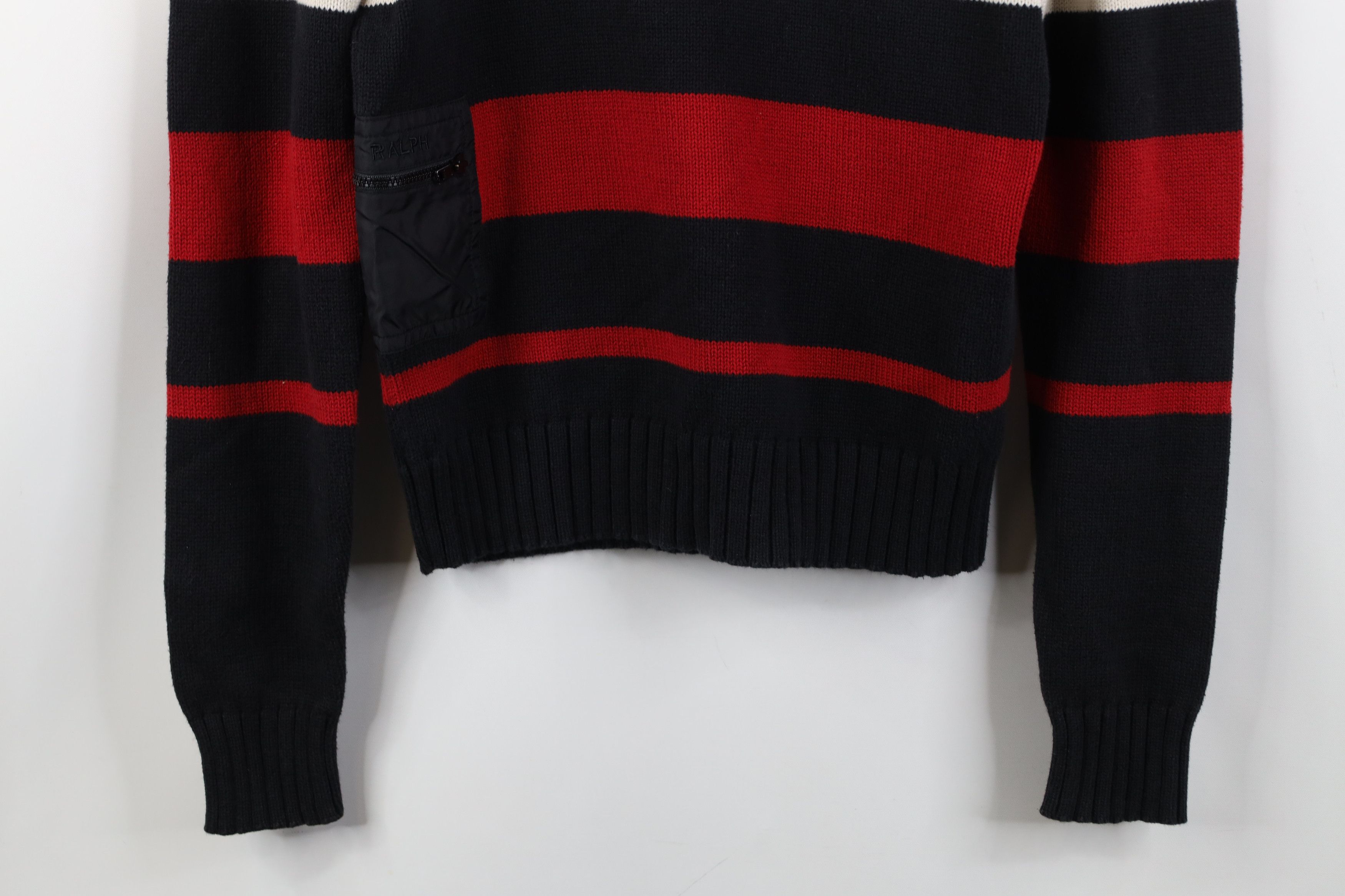 Polo Ralph Lauren Vintage 90s Ralph Lauren Striped Knit Turtleneck Sweater Size M / US 6-8 / IT 42-44 - 3 Thumbnail