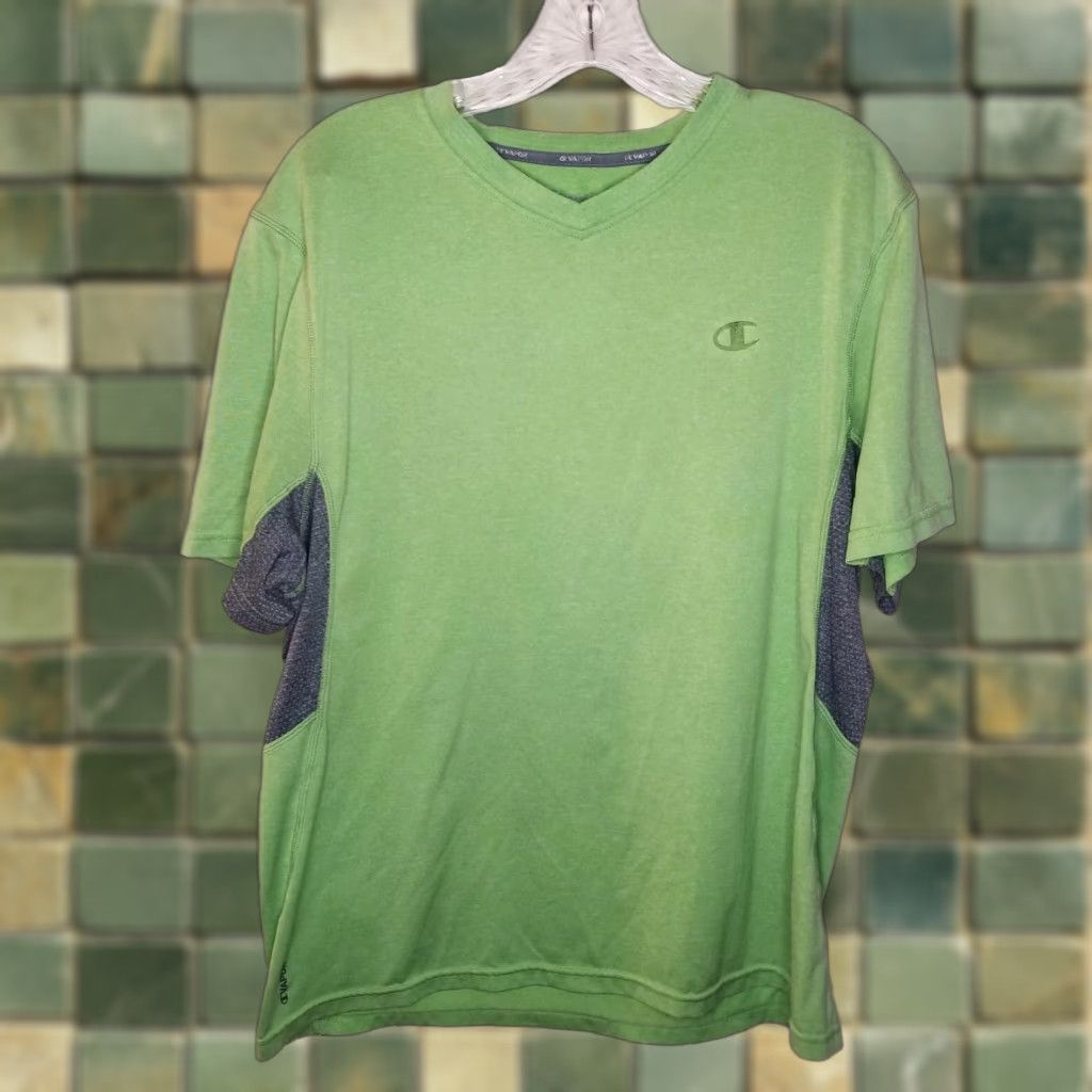 Champion VINTAGE Champion Shirt Mens Size L Green Gray Athletic Short Sleeve T-Shirt Size US L / EU 52-54 / 3 - 1 Thumbnail