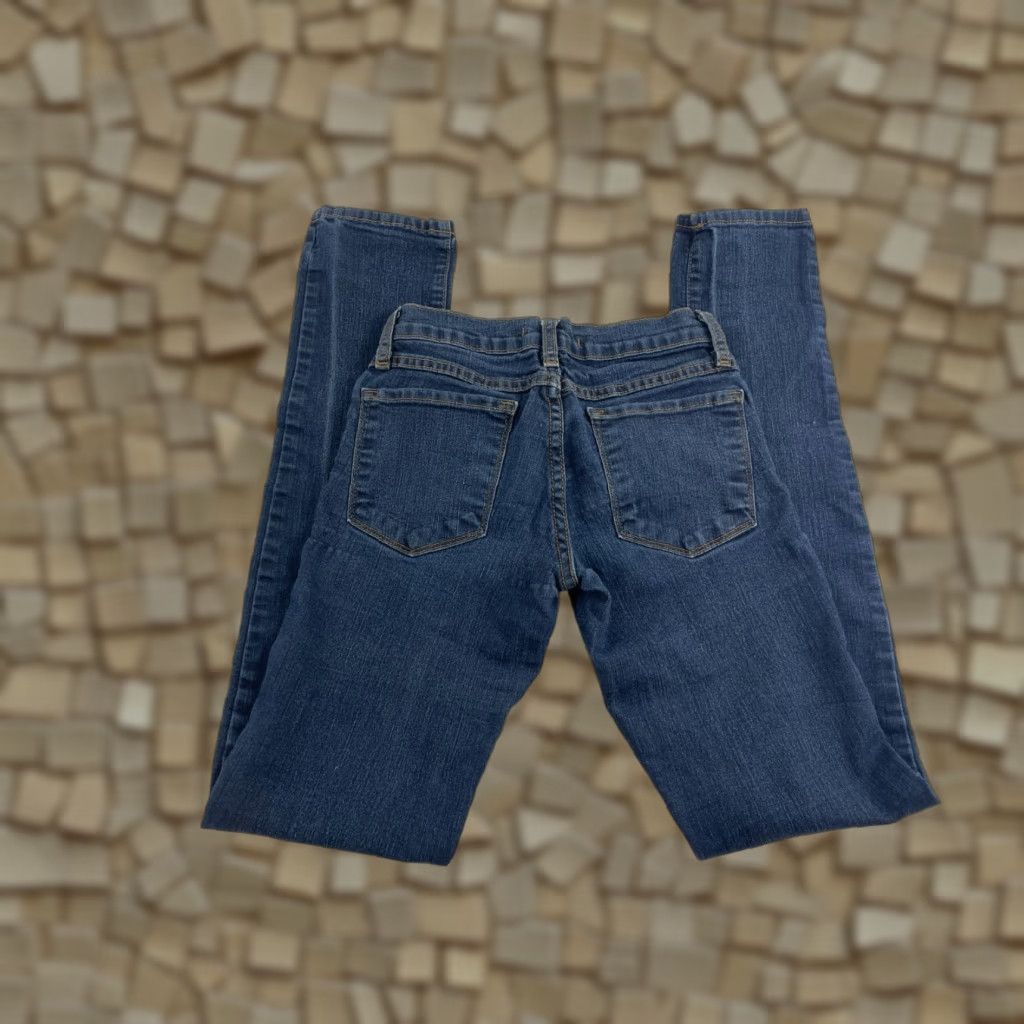 Vintage Flying Monkey Jeans Women's Size 0 Blue Denim Low Rise Pants Stretch Cargo Pocket Straight Modern 31 In Womens Size 25" / US 0 / IT 36 - 1 Thumbnail