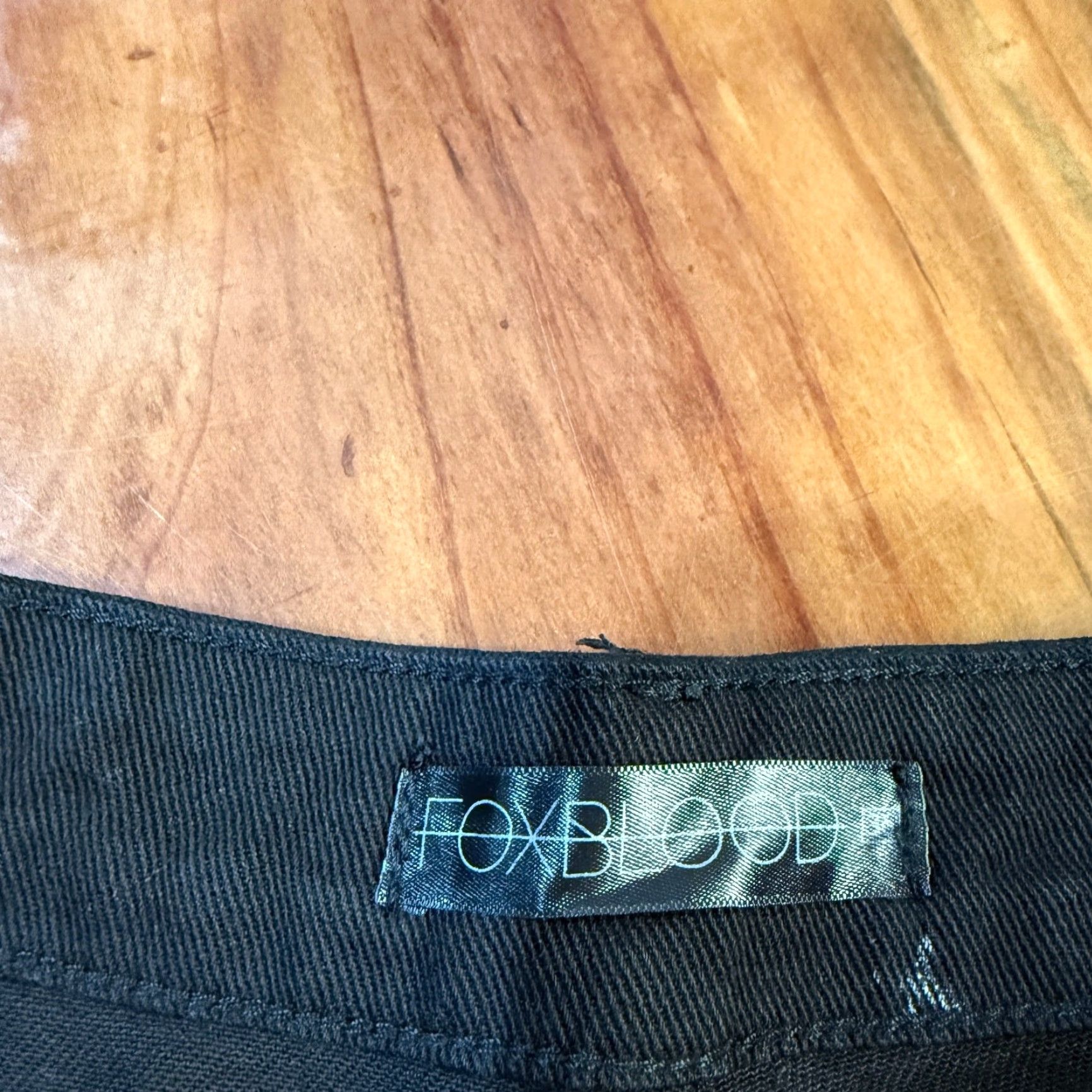Vintage Foxblood Women's Shorts 36 Denim Raw Hem Cotton Goth Punk Black Size 25" / US 0 / IT 36 - 3 Thumbnail