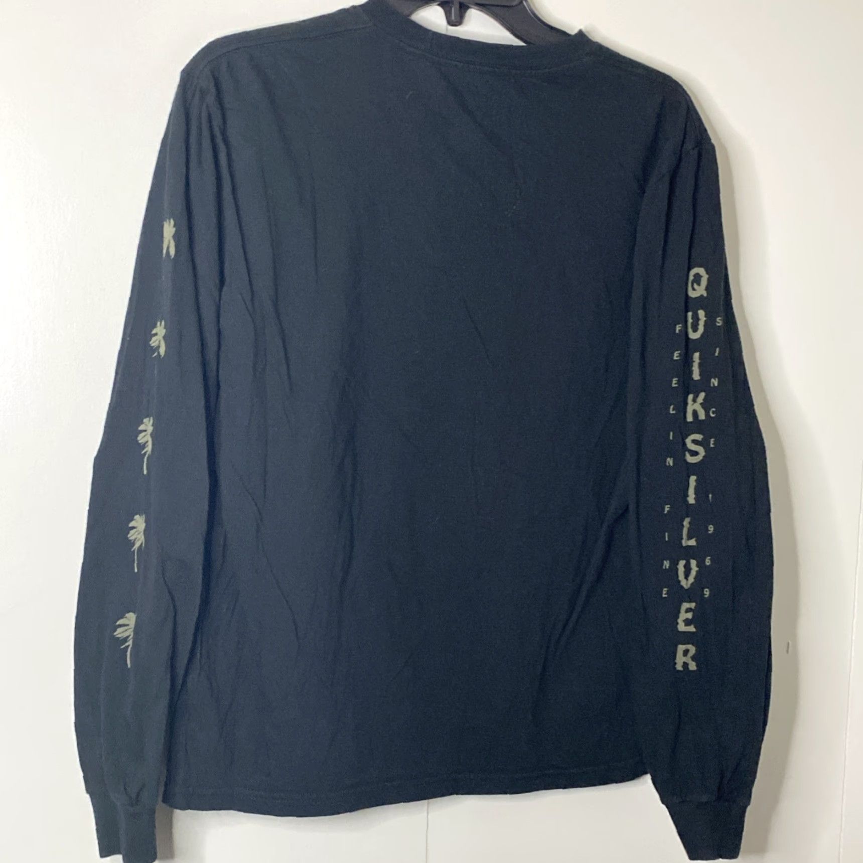 Quiksilver Quicksilver Long Sleeve Shirt Mens Small Palm Trees Spell Out Surf Black S Size US S / EU 44-46 / 1 - 6 Thumbnail