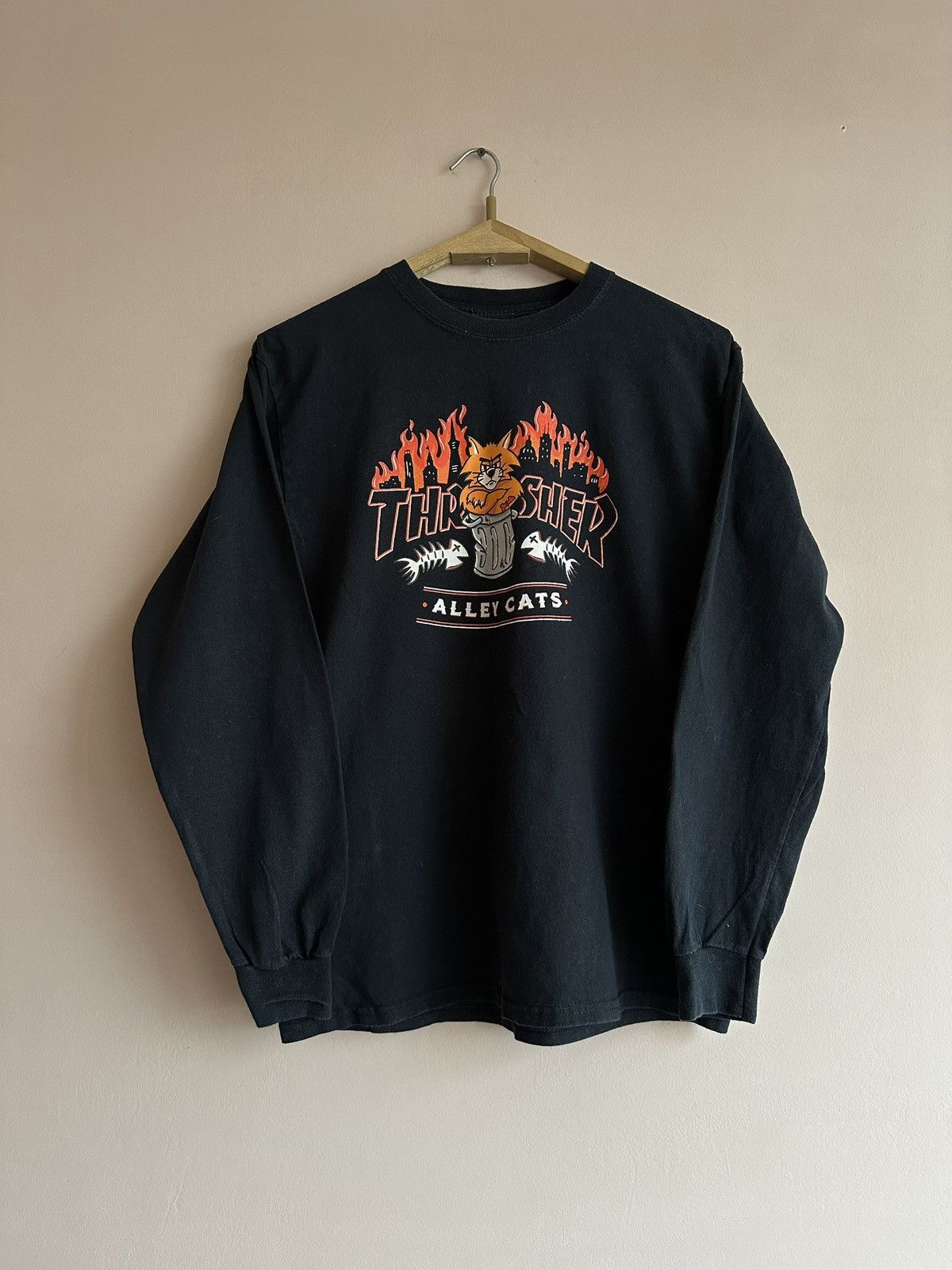 Thrasher Thrasher Skateboarding Alley Cats Black Long Sleeve Graphic Size US M / EU 48-50 / 2 - 1 Thumbnail