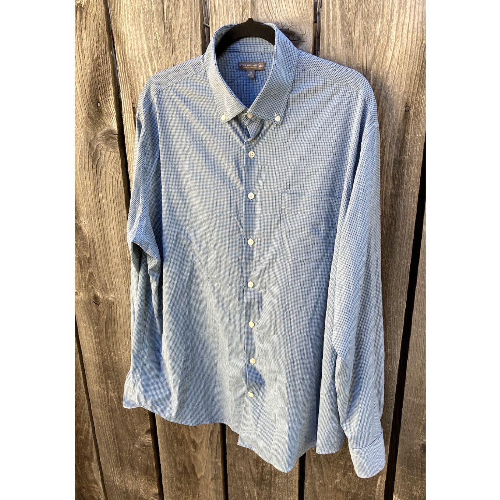 Peter Millar Men's Peter Millar Summer Comfort Button-Down Shirt Multicolor Plaid XL Nylon Size US XL / EU 56 / 4 - 3 Thumbnail