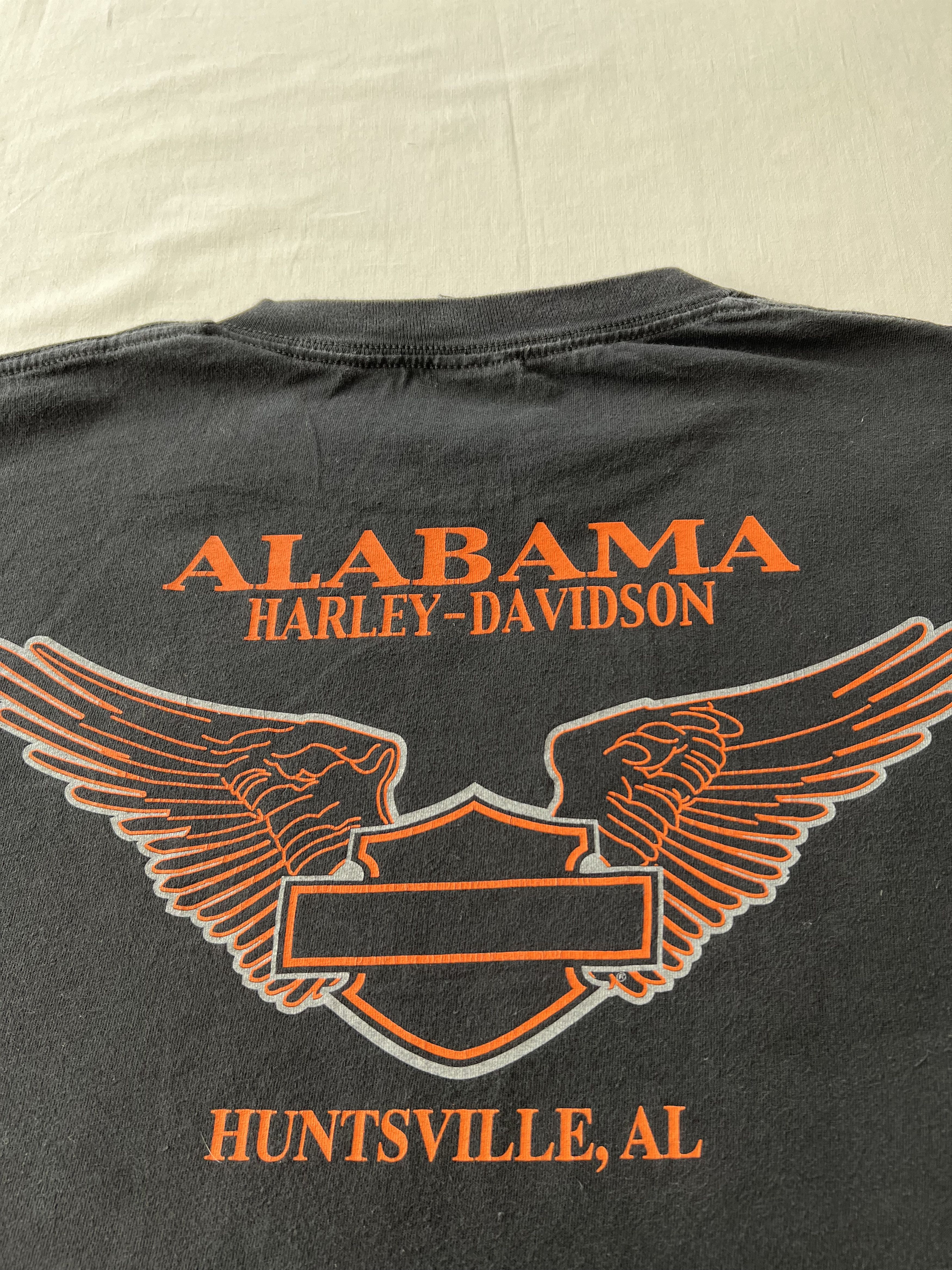 Harley Davidson Vintage 2000s Harley Davidson Fire Flame Freedom Alabama Tee Size US XL / EU 56 / 4 - 16 Thumbnail