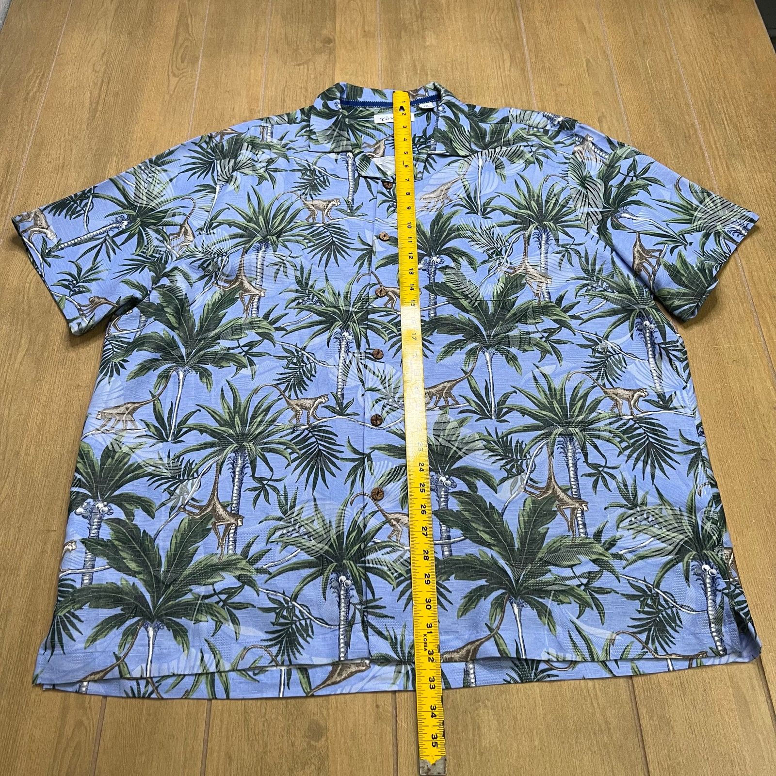 Vintage Caribbean Hawaiian Shirt Men XXL Blue Monkey Jungle Tropical Size US XXL / EU 58 / 5 - 7 Thumbnail