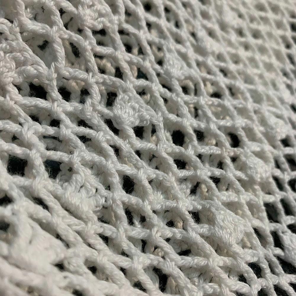 Designer New White Hand Made Crocheted Vest Waistcoat S Size S / US 4 / IT 40 - 4 Thumbnail