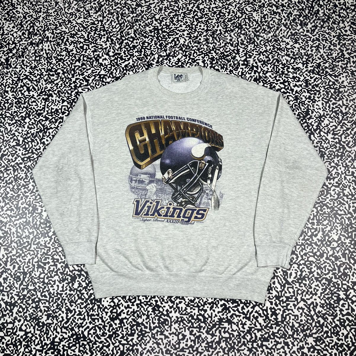 Lee Vintage 1999 Vikings Super Bowl NFL NFC Lee Boxy Sweatshirt Size US XL / EU 56 / 4 - 1 Thumbnail