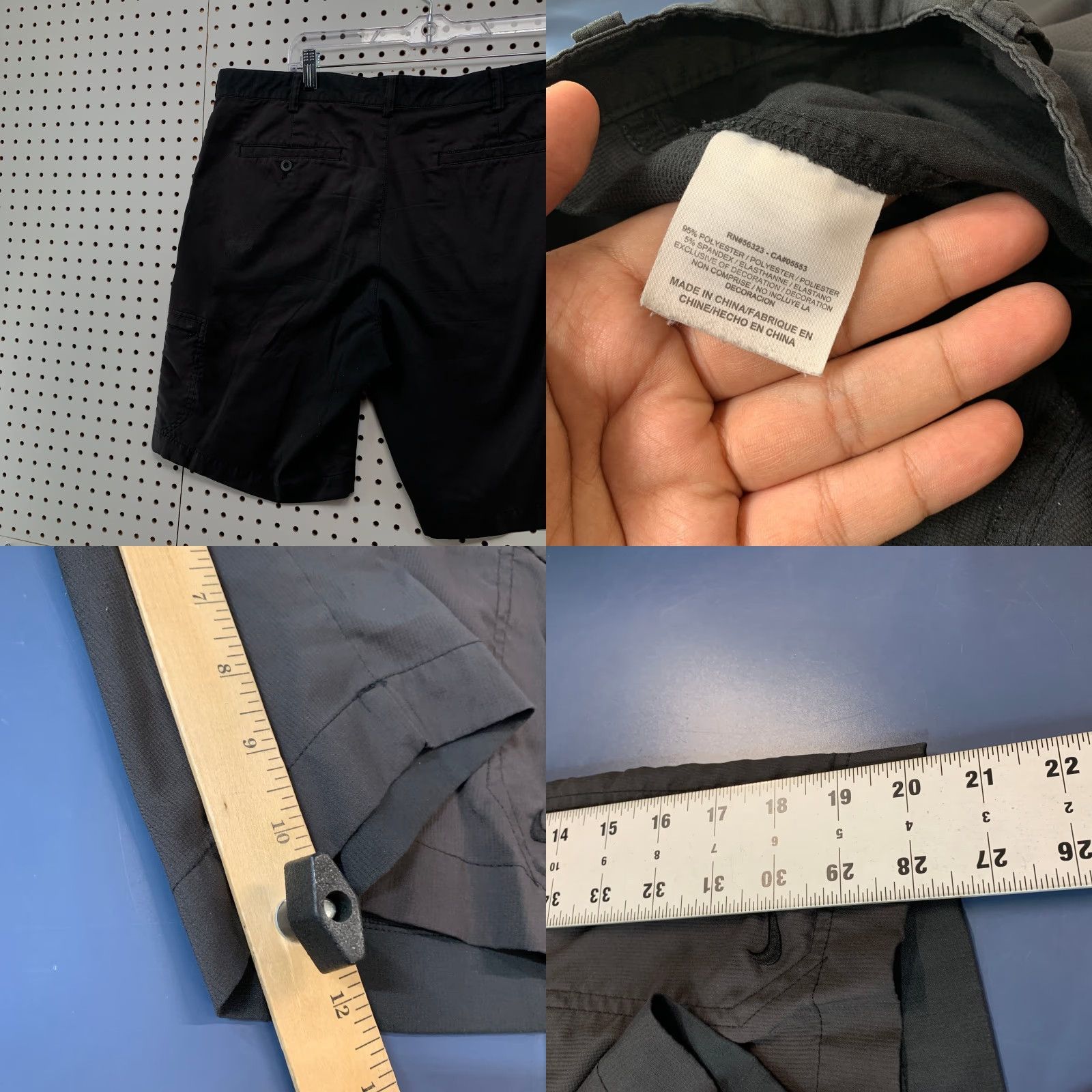 Nike Nike Golf Cargo Shorts Mens 36 Black Pockets Active Preppy 36x11 Size US 36 / EU 52 - 8 Thumbnail
