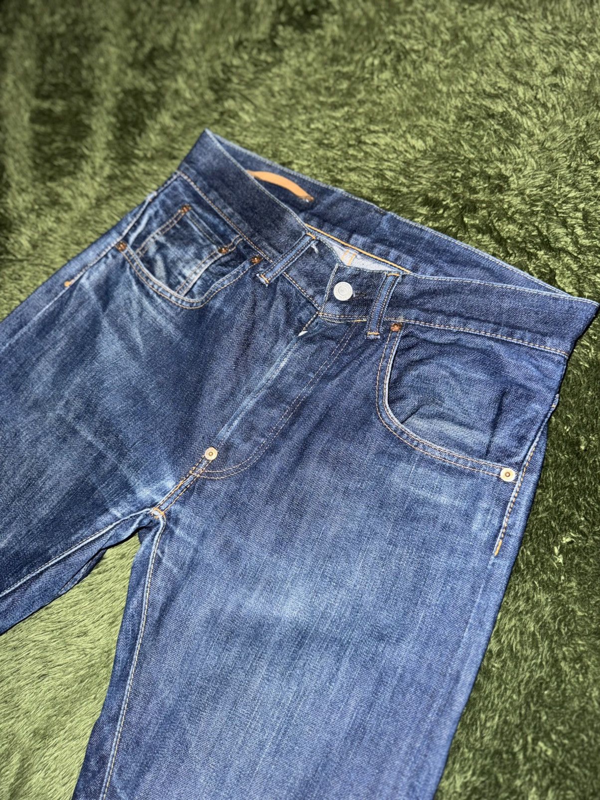 MasterPiece Masterpiece Made in Japan Button-Fly Selvedge Denim Pants Size US 27 - 2 Thumbnail