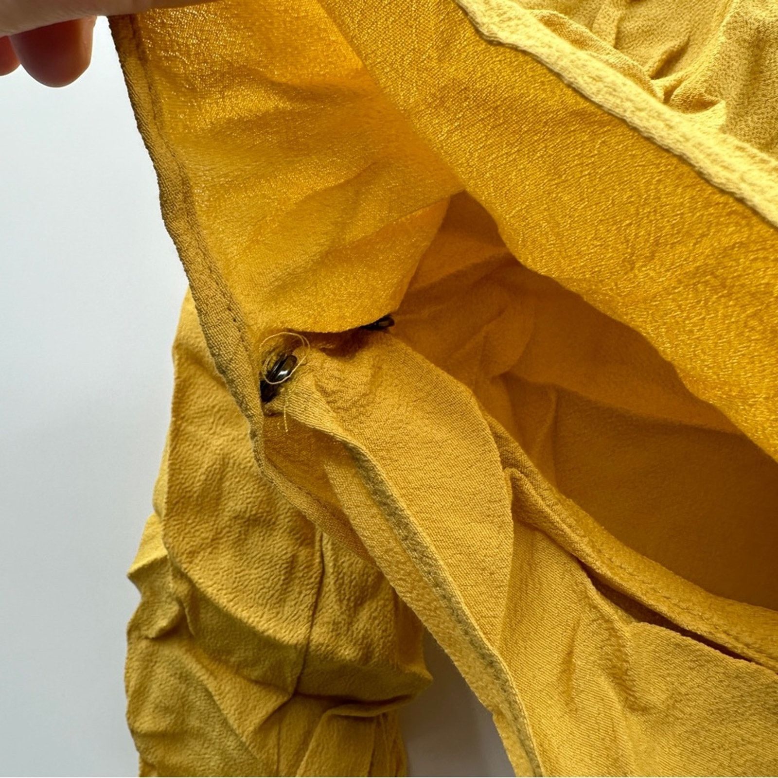 Madewell Madewell Raelynn Long Sleeve Gold Yellow Wrap Tie Top Size S Size S / US 4 / IT 40 - 7 Thumbnail