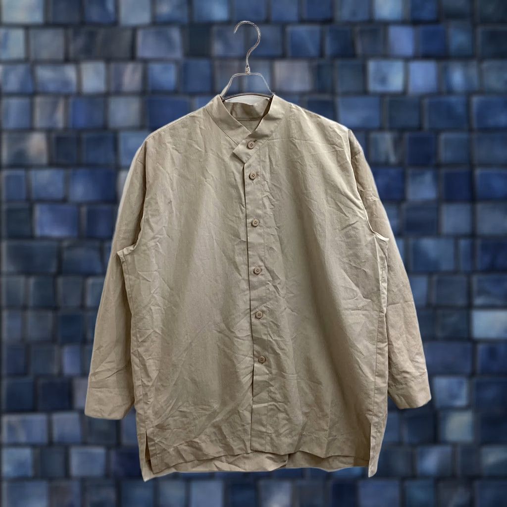 Issey Miyake HOMME PLISSE ISSEY MIYAKE PACKABLE SHIRT LONG SLEEVE BEIGE SIZE M USED MEN Size US M / EU 48-50 / 2 - 1 Thumbnail