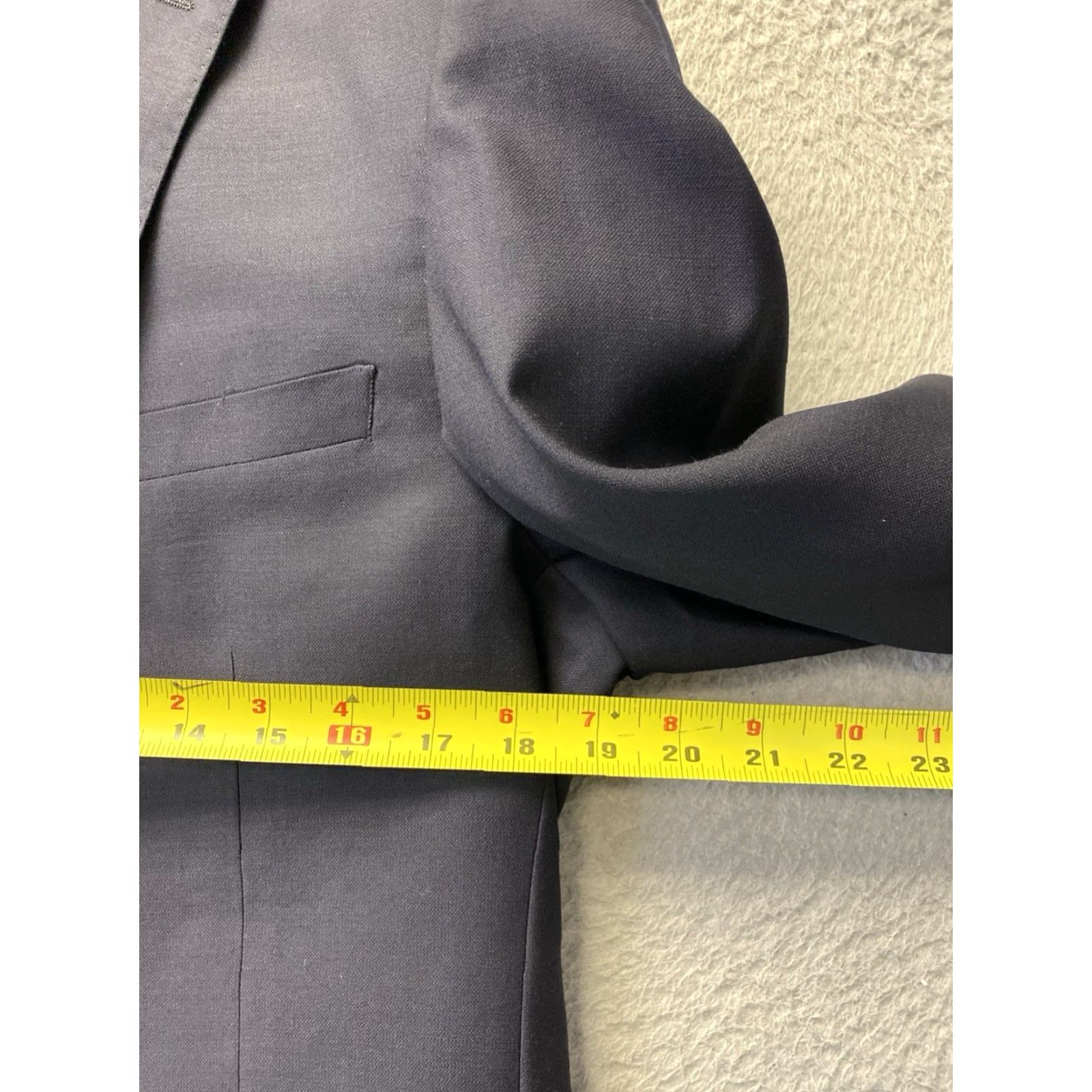 Vintage VINTAGE Zanetti Navy Blue Wool 2-Button Single-Breasted Blazer Men 38R Sports Size 38R - 4 Thumbnail