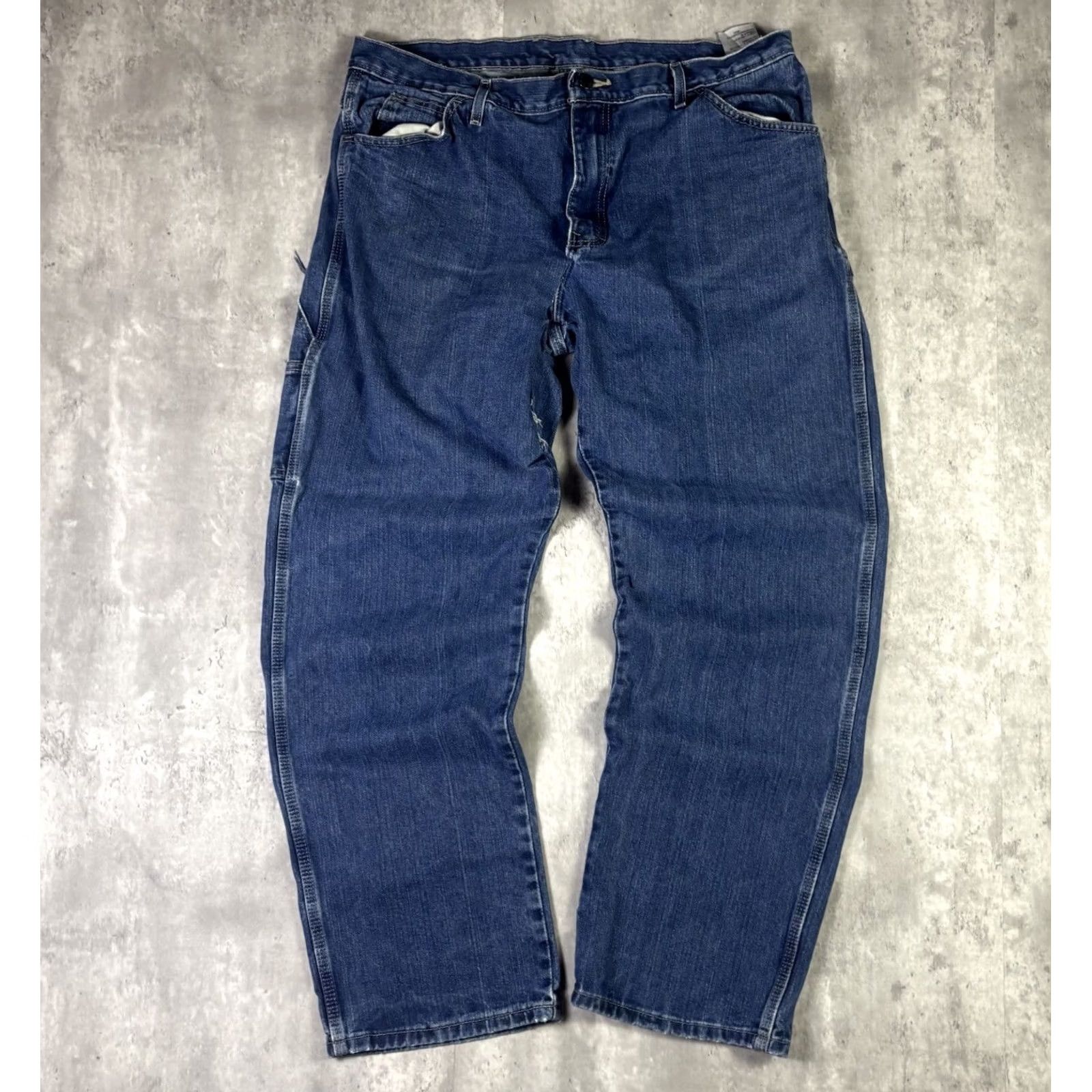 Dickies VINTAGE Dickies Jeans Dark Wash Workwear Utility 90s Mens 38x32 Baggy Size US 38 / EU 54 - 2 Thumbnail