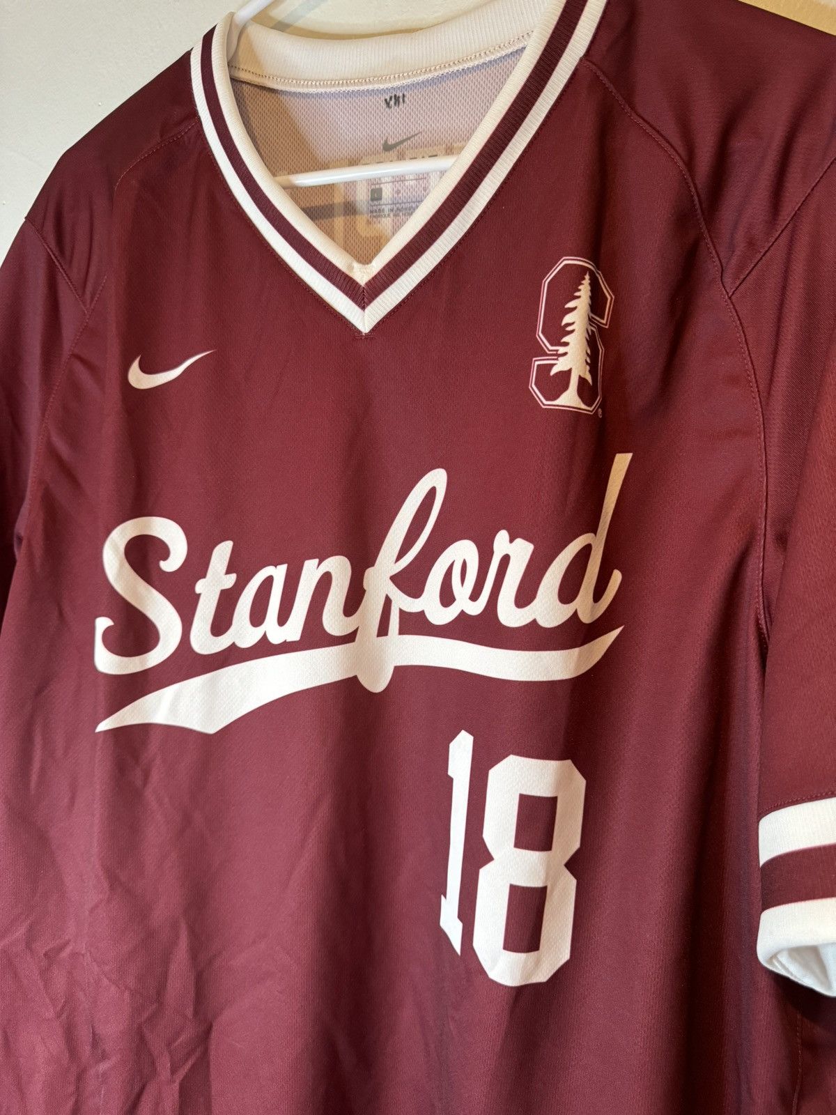 Nike NEW Nike Dri-fit Stanford Baseball Jersey Large Sample #18 Size US L / EU 52-54 / 3 - 2 Thumbnail