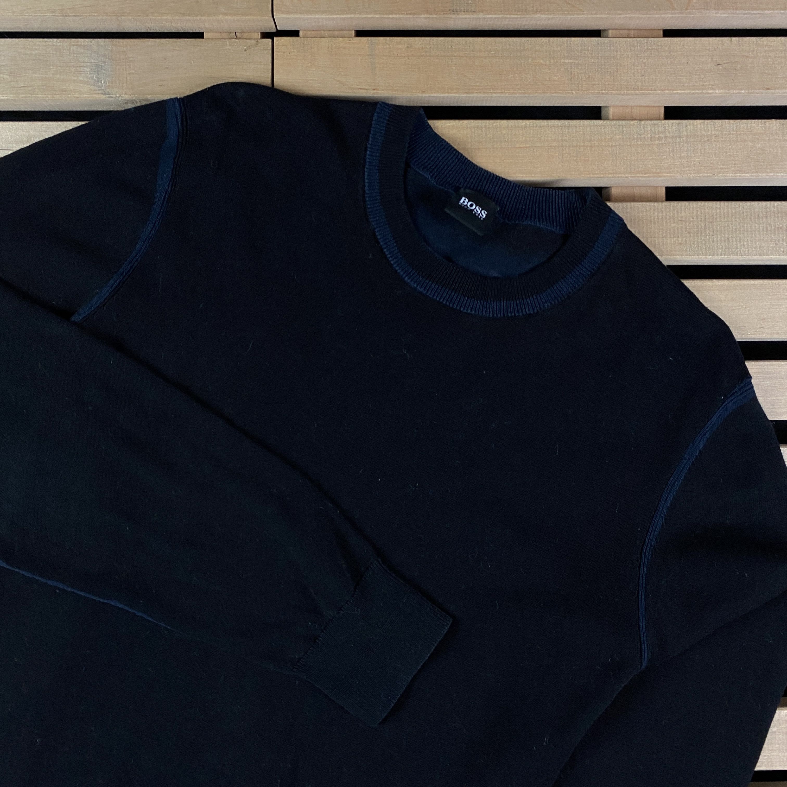 Hugo Boss Mens Sweater Long Sleeve Hugo Boss Size L Black Size US L / EU 52-54 / 3 - 2 Thumbnail