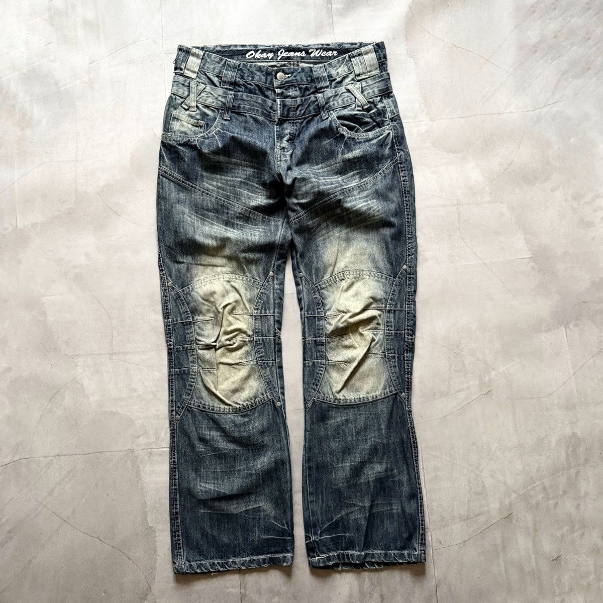 Hysteric Glamour Vintage Double Waist Faded Jeans Hysteric Glamour Vibe Y2K Size US 33 - 1 Thumbnail