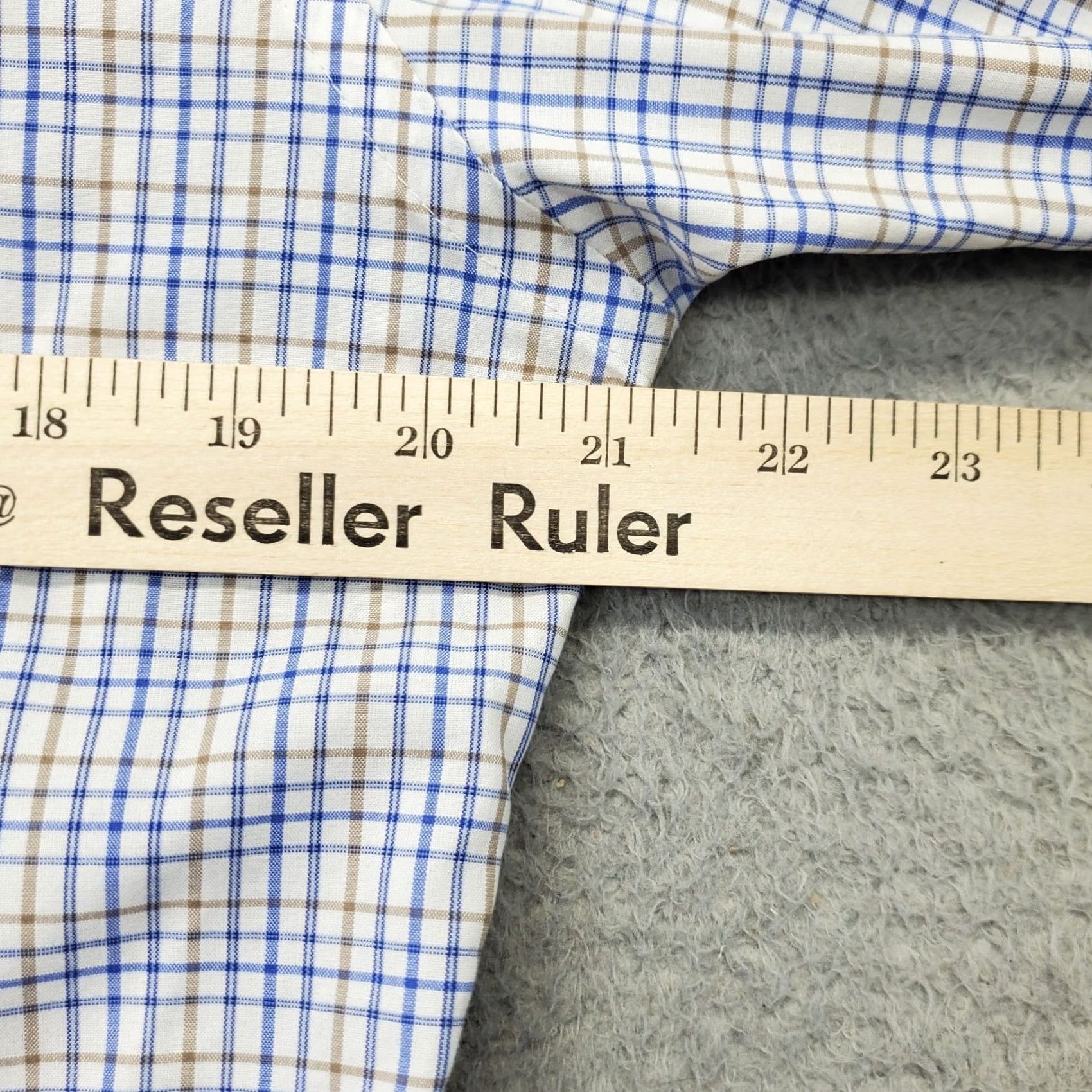 Jos. A. Bank Jos. A. Bank Dress Shirt Men 15.5 Multi Check Tailored Fit Long Sleeve Button Up Size 42R - 5 Thumbnail
