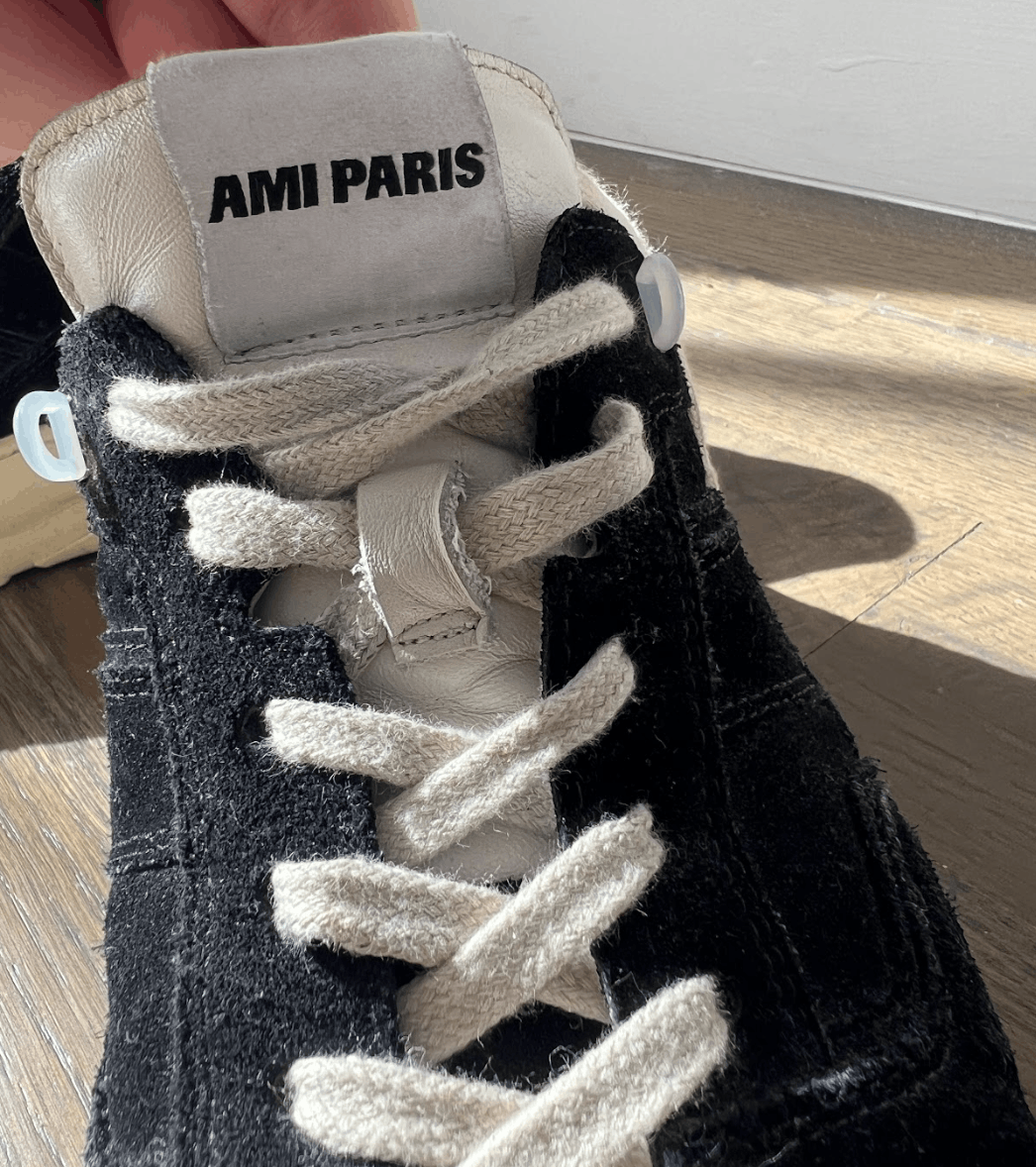AMI Leather-Trimmed Suede Sneakers Size US 12 / EU 45 - 4 Thumbnail