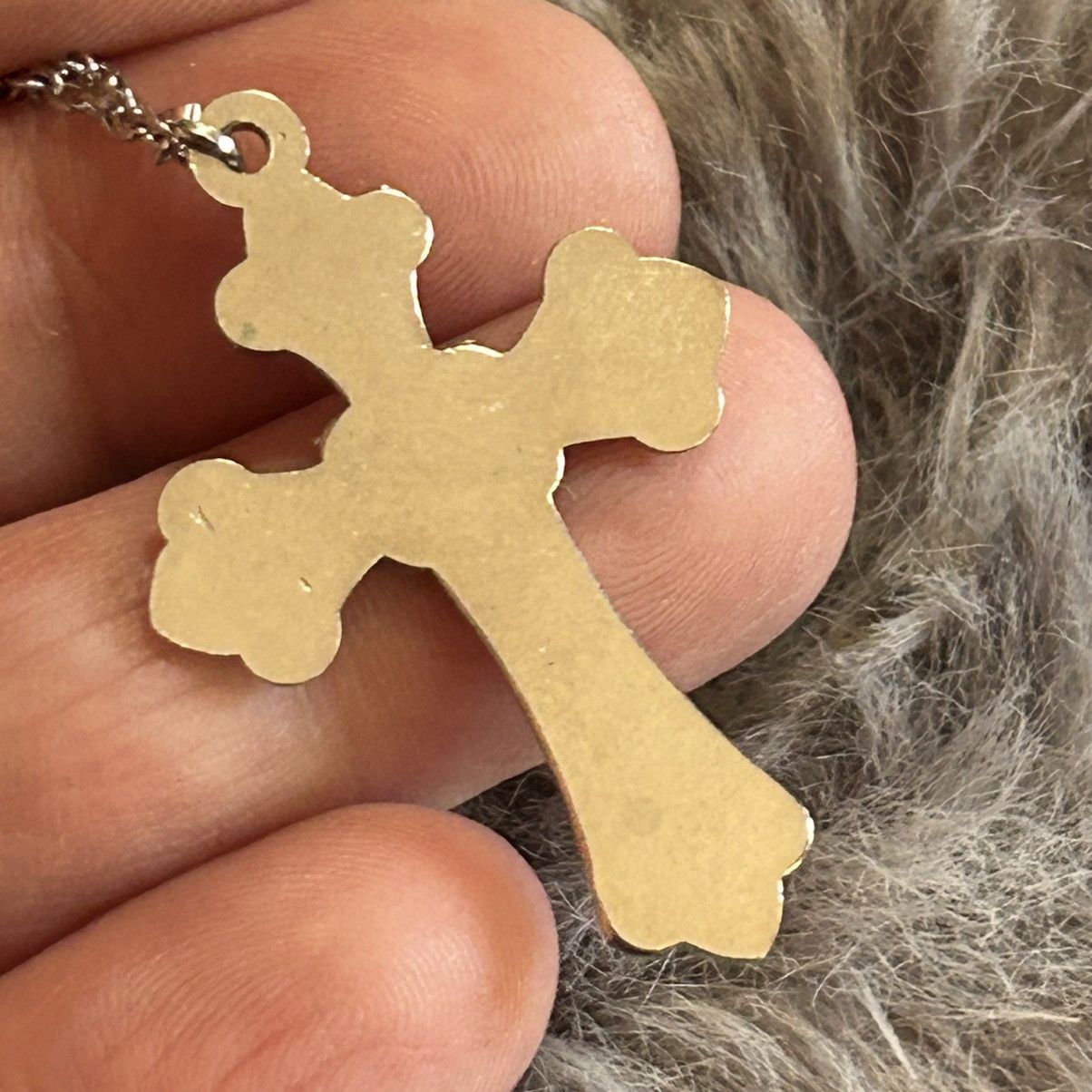 Vintage Vintage silver filigree cross pendant on chain necklace Size ONE SIZE - 6 Thumbnail