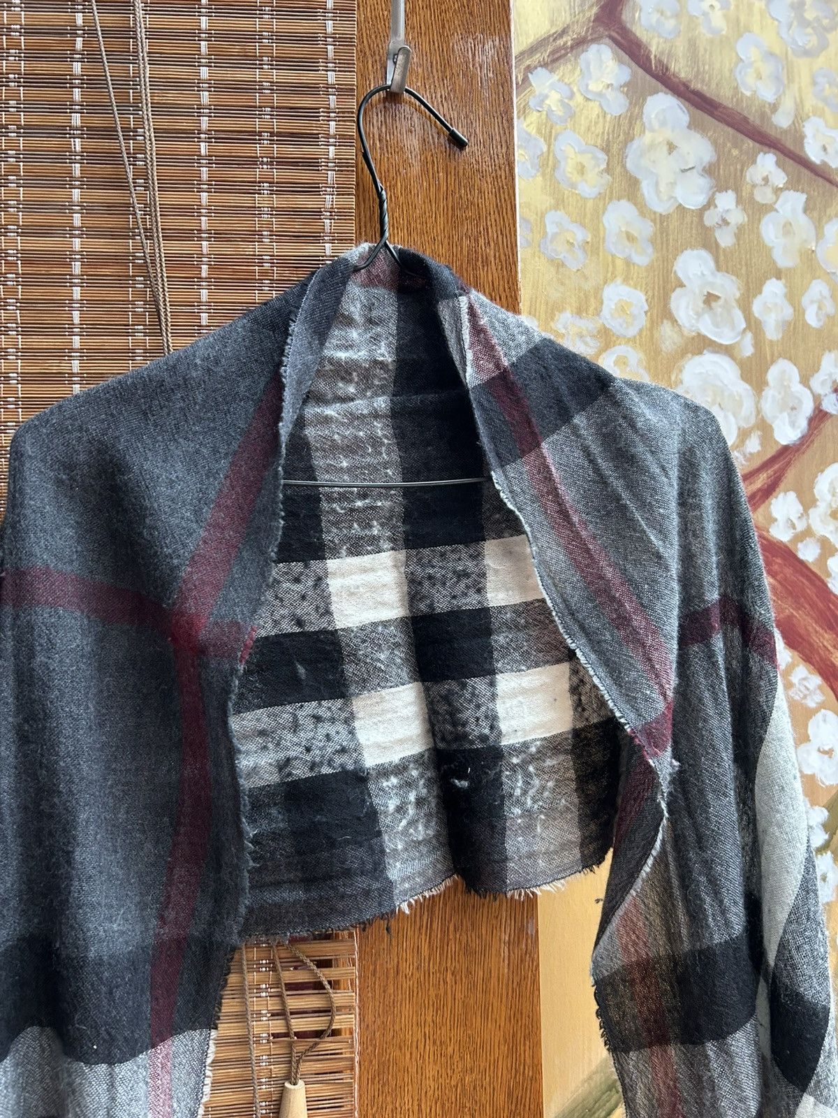 Burberry × Vintage Burberry London Check Cashmere Blend Scarf Size ONE SIZE - 2 Thumbnail