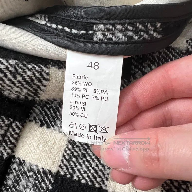 Raf Simons Raf Simons Black and White Plaid Coat Size US M / EU 48-50 / 2 - 5 Thumbnail