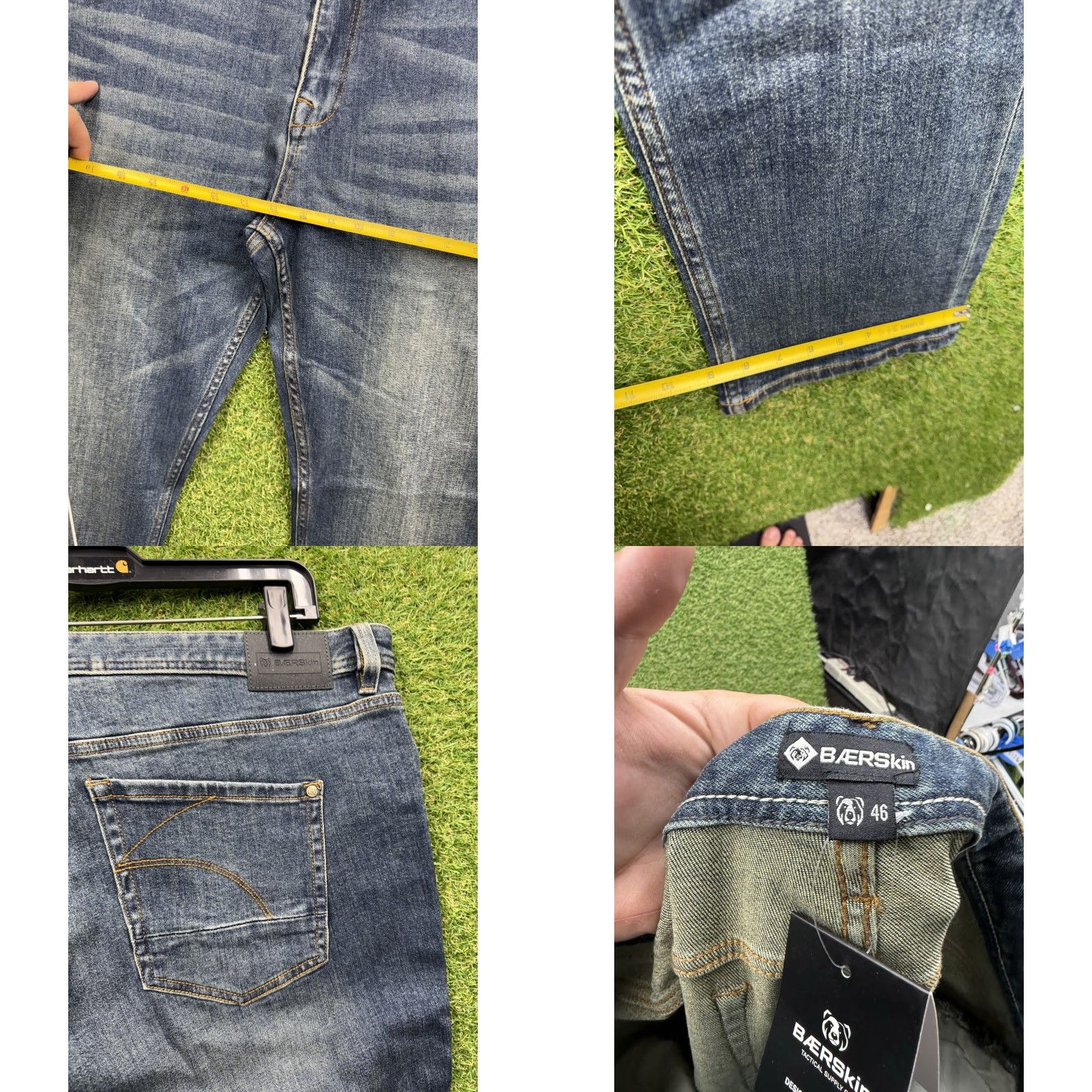 Skin BAER SKIN Jeans Mens 46x30 Dark Wash Casual Stretch Workwear 90s Blue Size US 30 / EU 46 - 8 Thumbnail