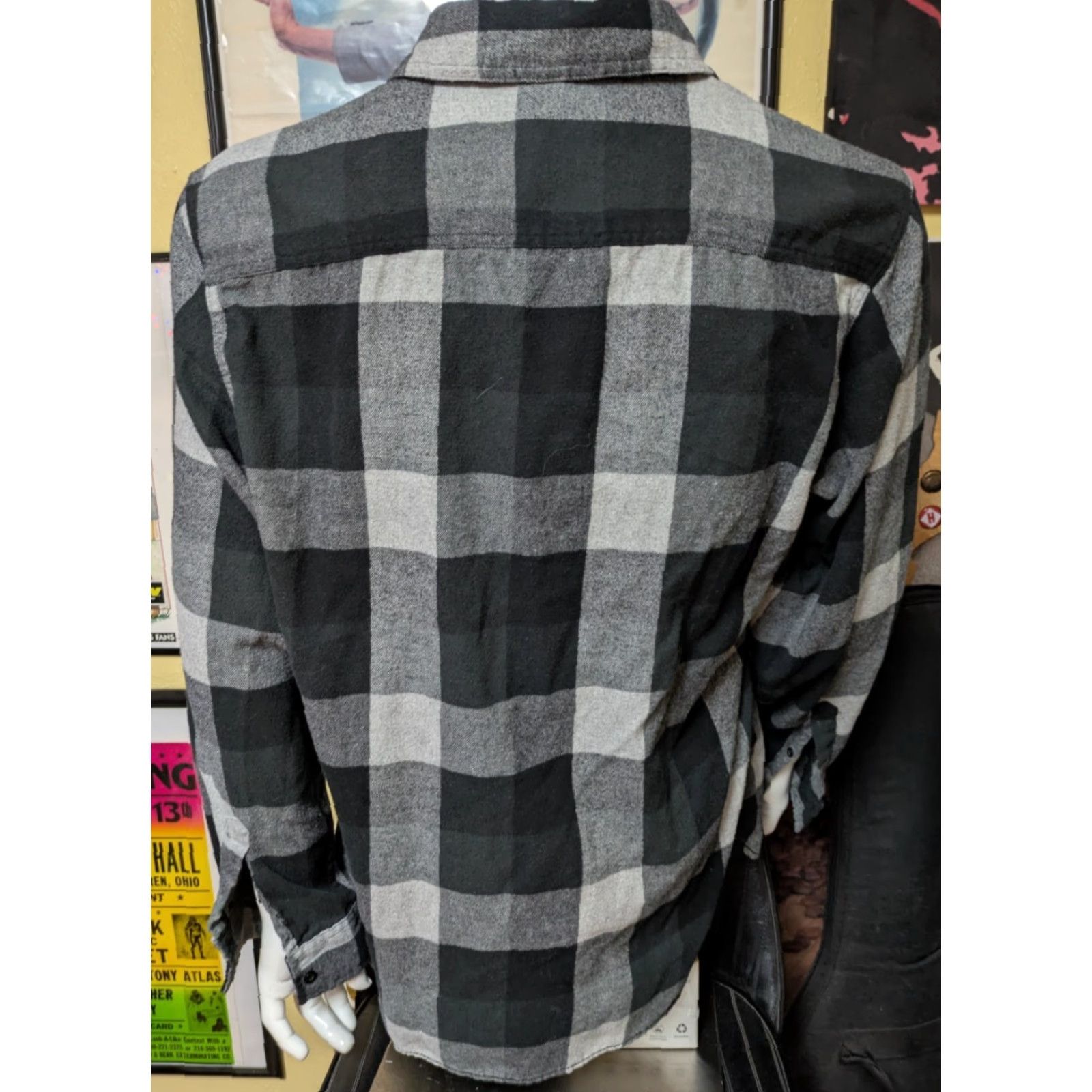 Burnside VINTAGE Burnside Shirt Button-Up Flannel Long Sleeve Men L Gray Cotton Blend Casual Beer Theme 80% Cotton 20% Polyester Burnside - wait, correction Size US L / EU 52-54 / 3 - 4 Thumbnail