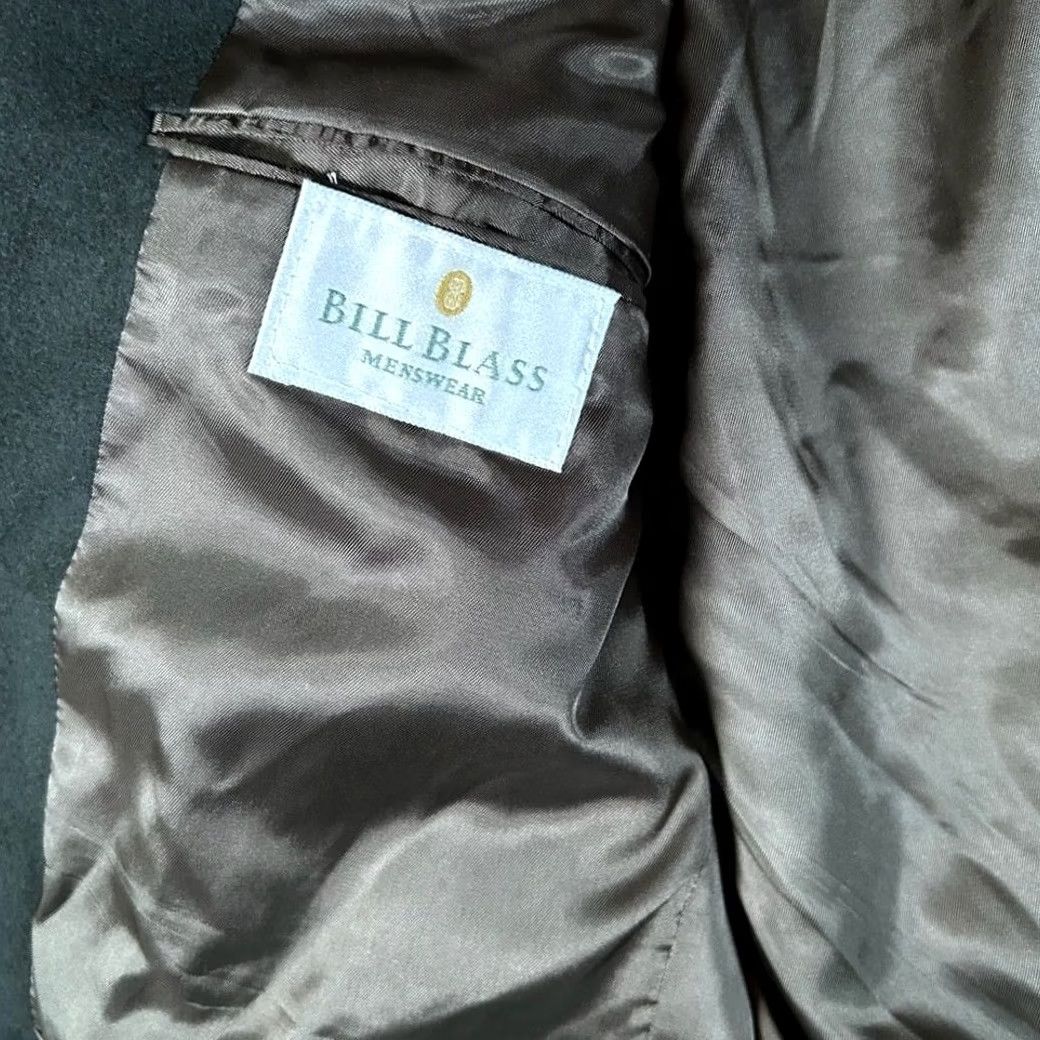 Bill Blass Bill Blass Blazer Jacket 46R Lord & Taylor Dark Gray 2 Button 100% Camel Hair Size 46R - 7 Thumbnail