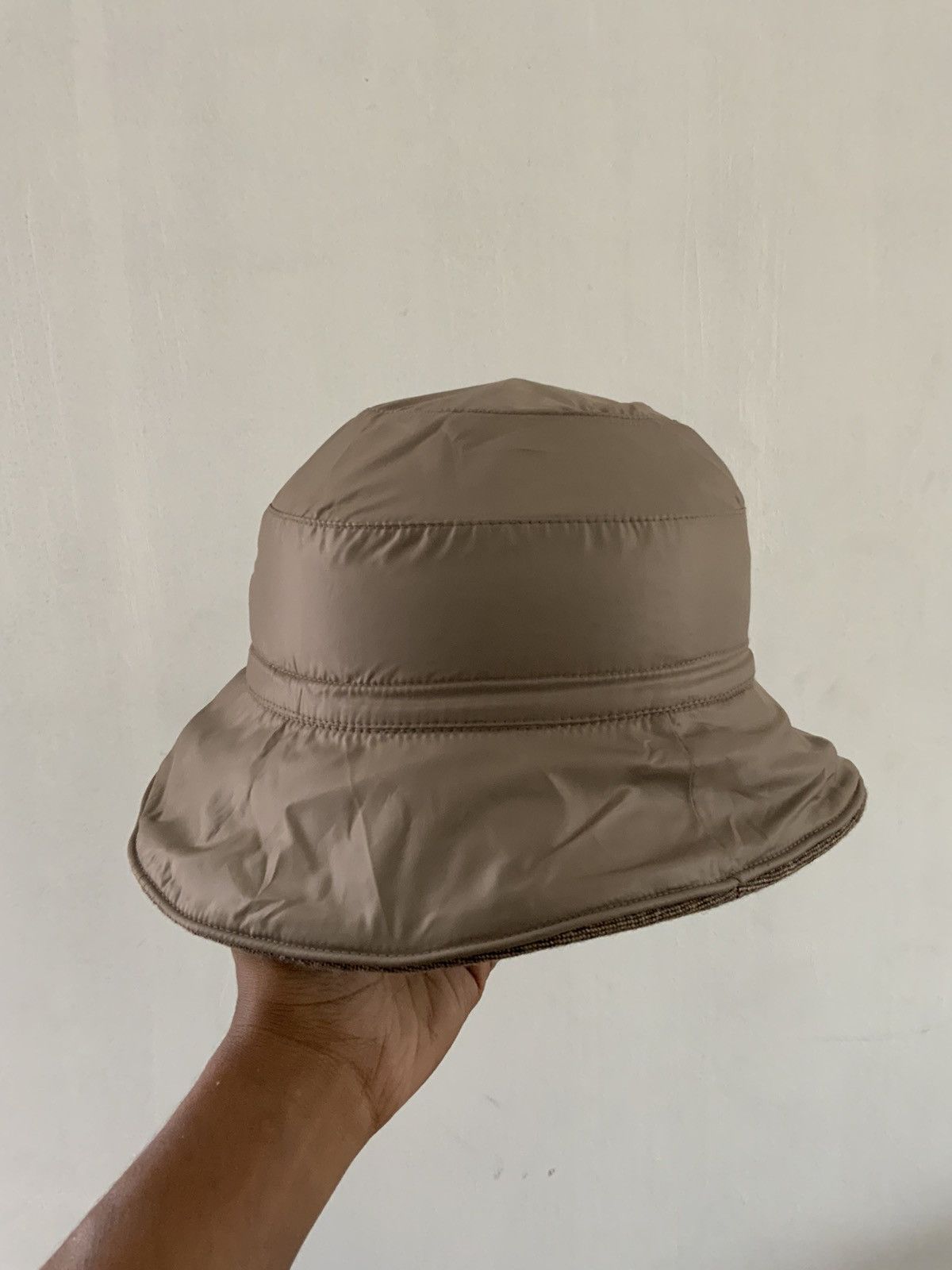 Japanese Brand Reversible Waterprof Ribbon Chain Stitch Bucket Hat Size ONE SIZE - 7 Thumbnail