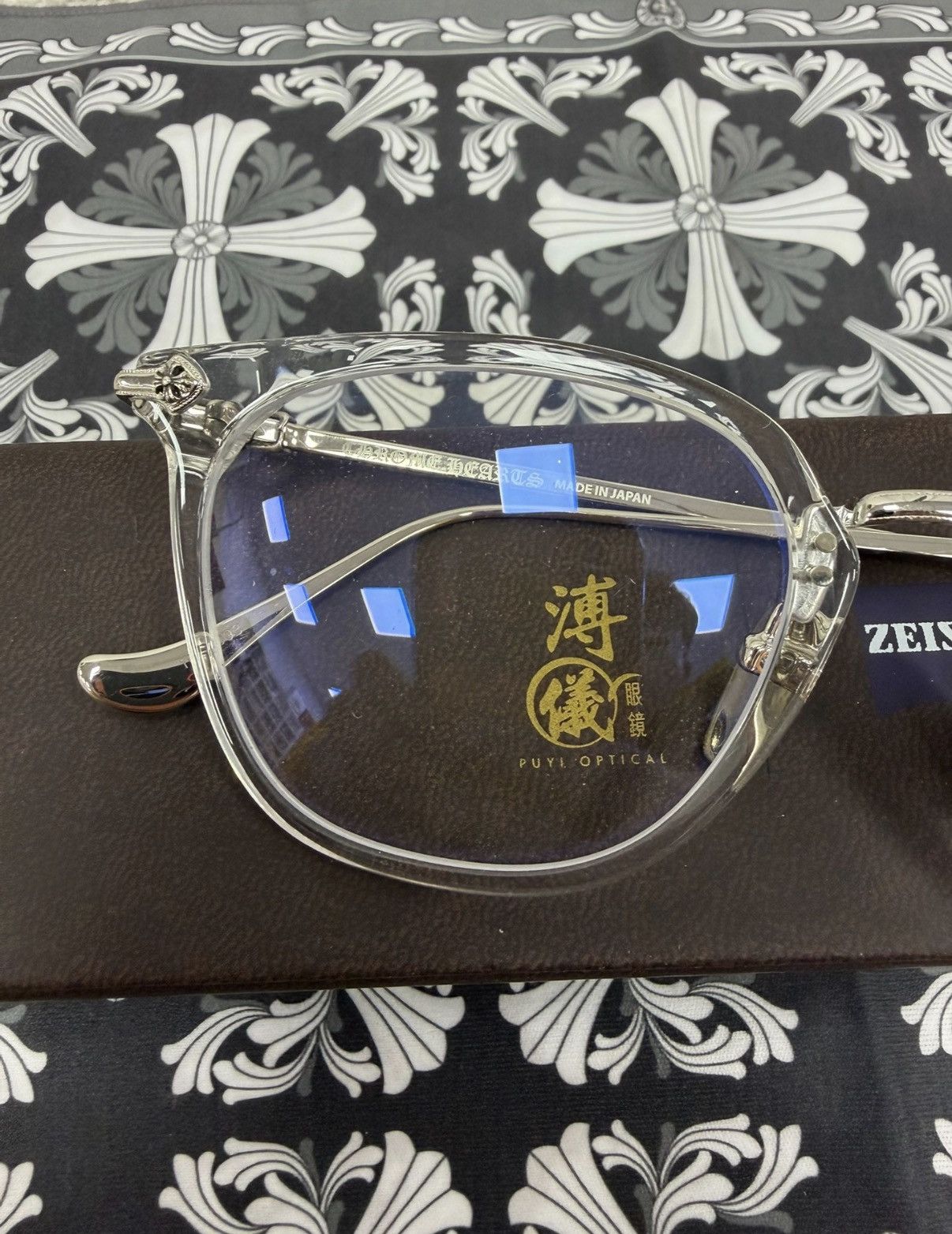 Chrome Hearts Chrome Hearts SHAGASS Transparent Cross Silver Glasses Size ONE SIZE - 4 Thumbnail