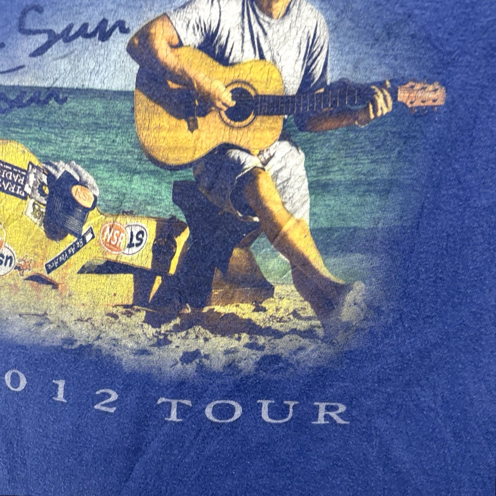 Hanes Kenny Chesney 2012 Brothers Of The Sun Tour T Shirt Adult XL Blue Mens Western T-Shirt Mens XL Blue Western Size US XL / EU 56 / 4 - 5 Thumbnail