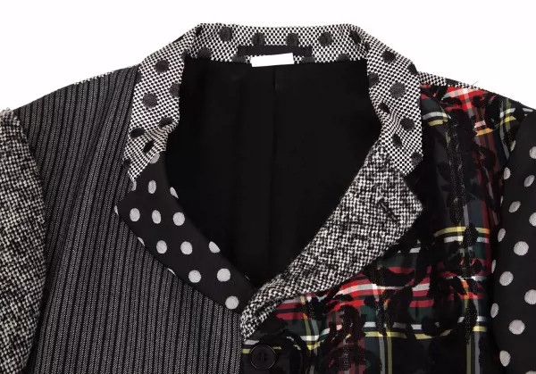 Comme des Garcons Comme des Garcons Multi-material wave point plaid splicing Size US M / EU 48-50 / 2 - 2 Thumbnail