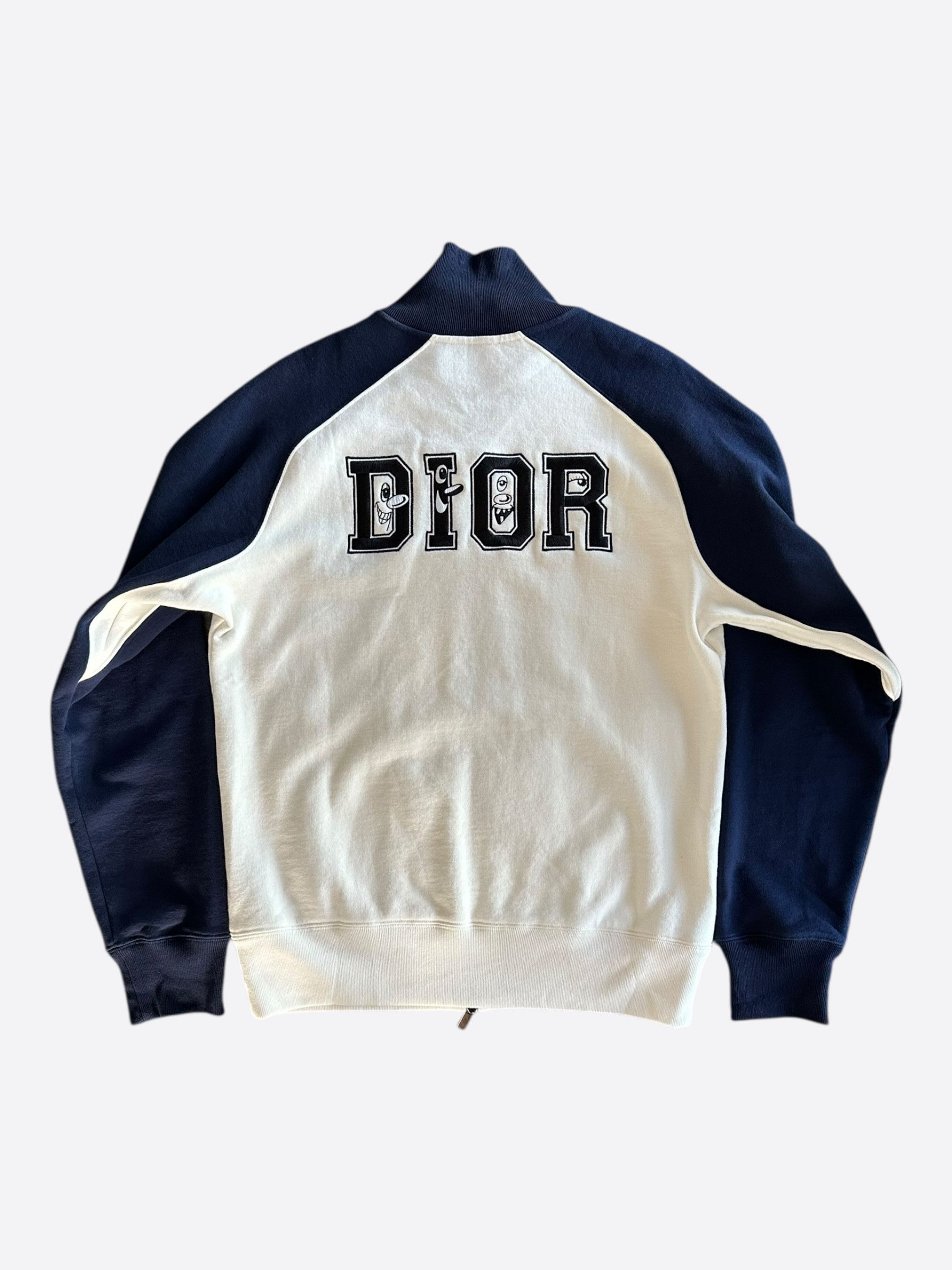 Dior Dior Kenny Scharf Navy & White Embroidered Logo Track Jacket Size US M / EU 48-50 / 2 - 2 Thumbnail