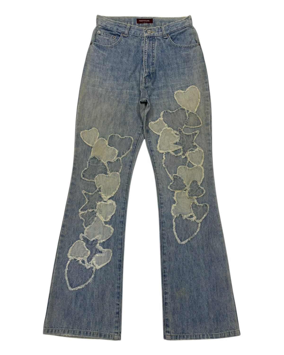 Hysteric Glamour × Undercover Flare Jeans Star Embroidery Patchwork Penthouse Bootcut Size US 27 - 7 Thumbnail