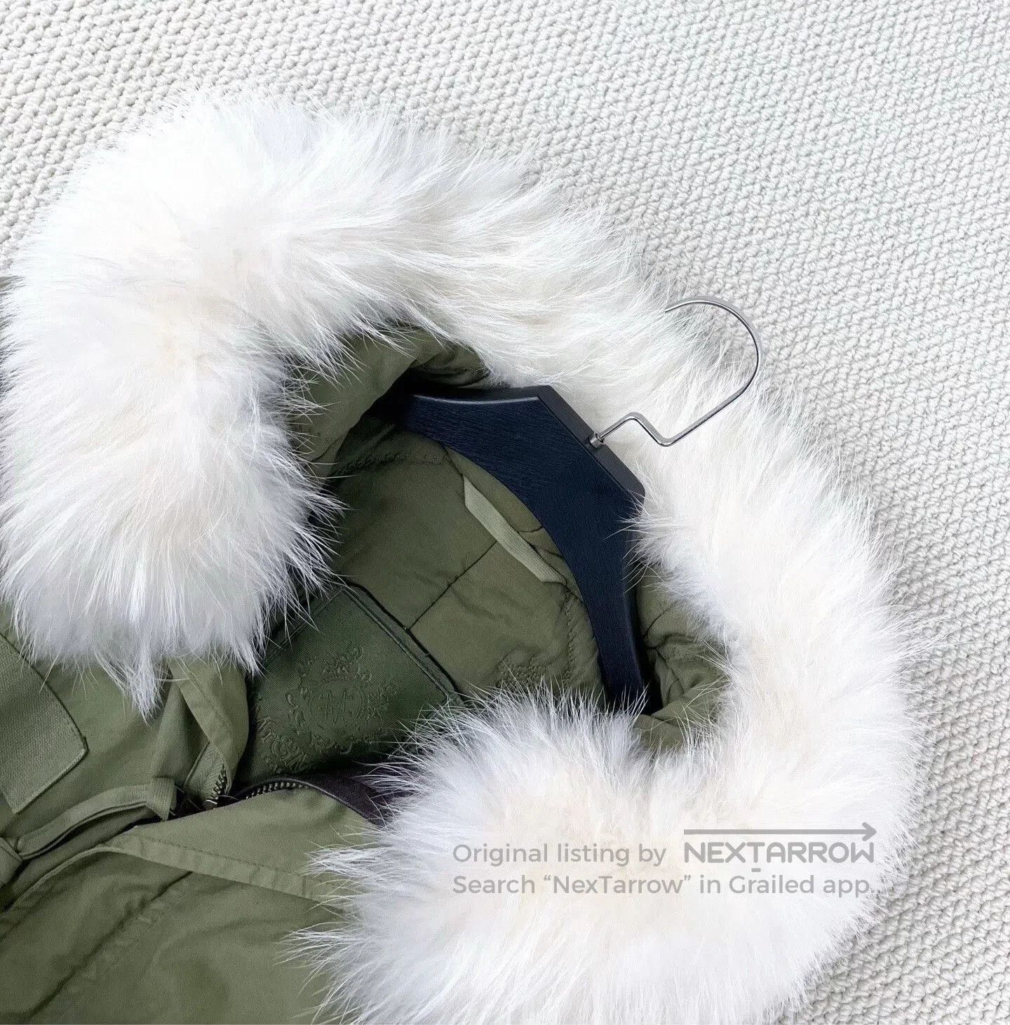Other army green fur collar cotton jacket. Size S / US 4 / IT 40 - 3 Thumbnail