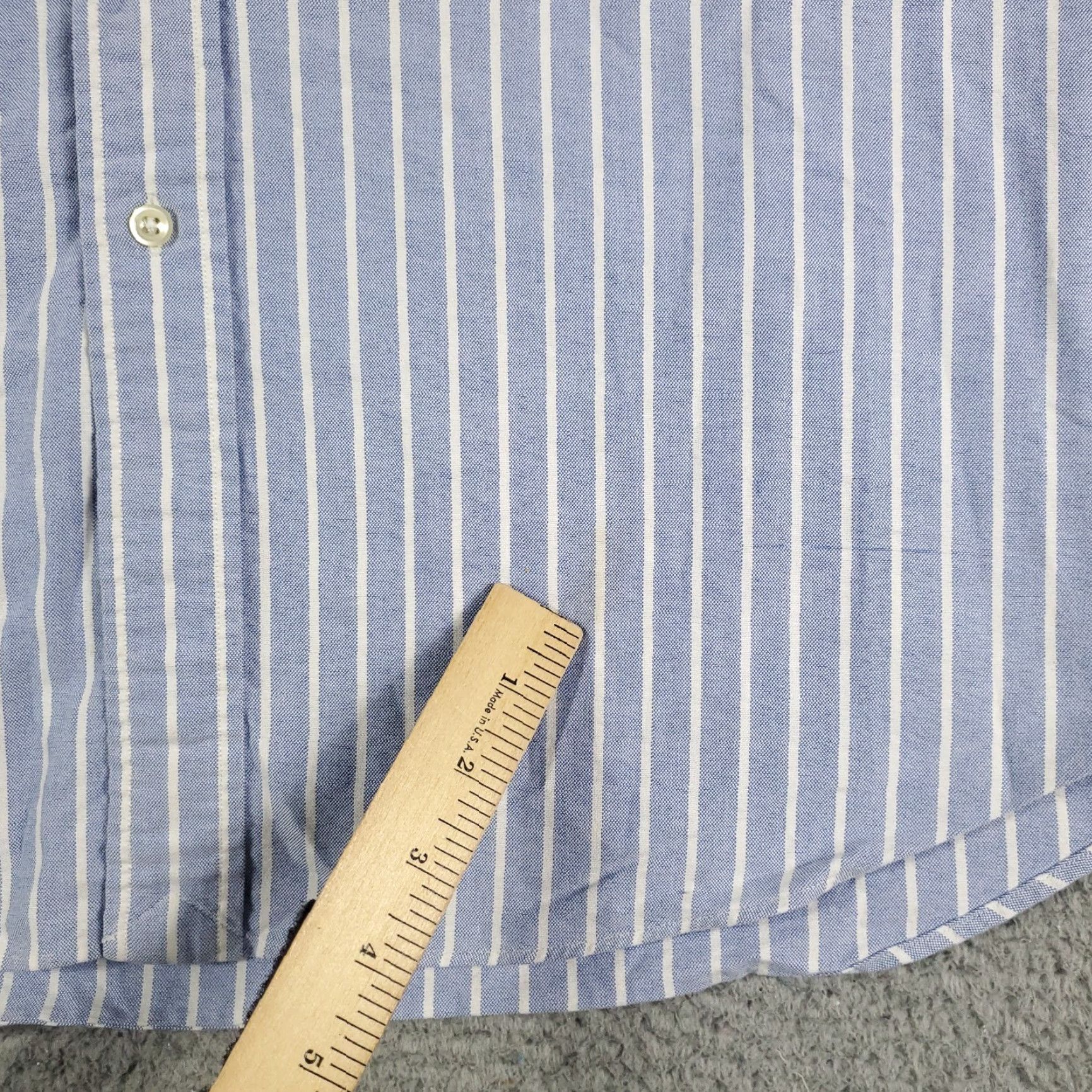 Ralph Lauren Ralph Lauren Dress Shirt Mens Size 17 Blue Striped Button Down Long Sleeve Classic Size 46R - 5 Thumbnail