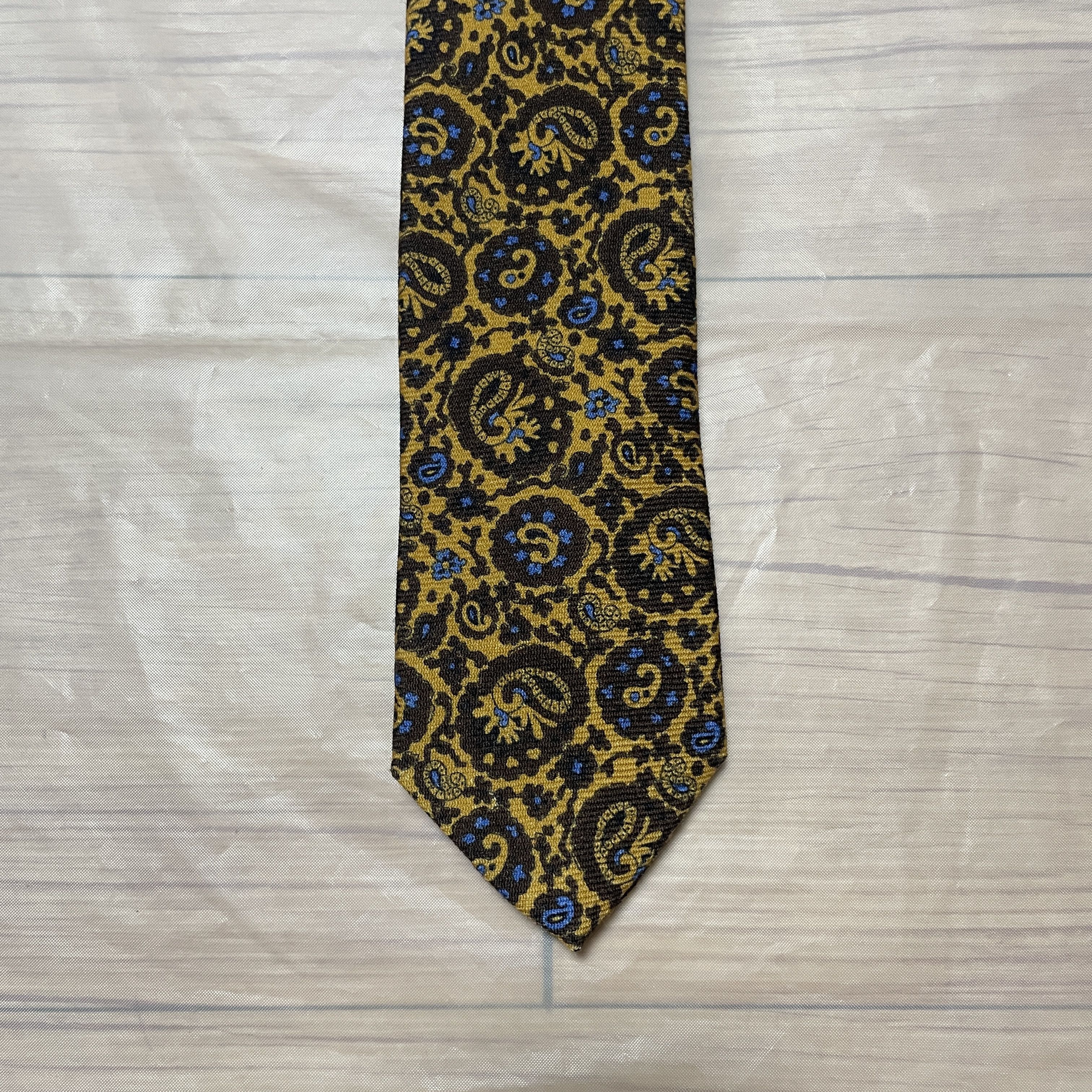 Drake's Drake's Yellow Paisley pattern tie Size ONE SIZE - 1 Thumbnail