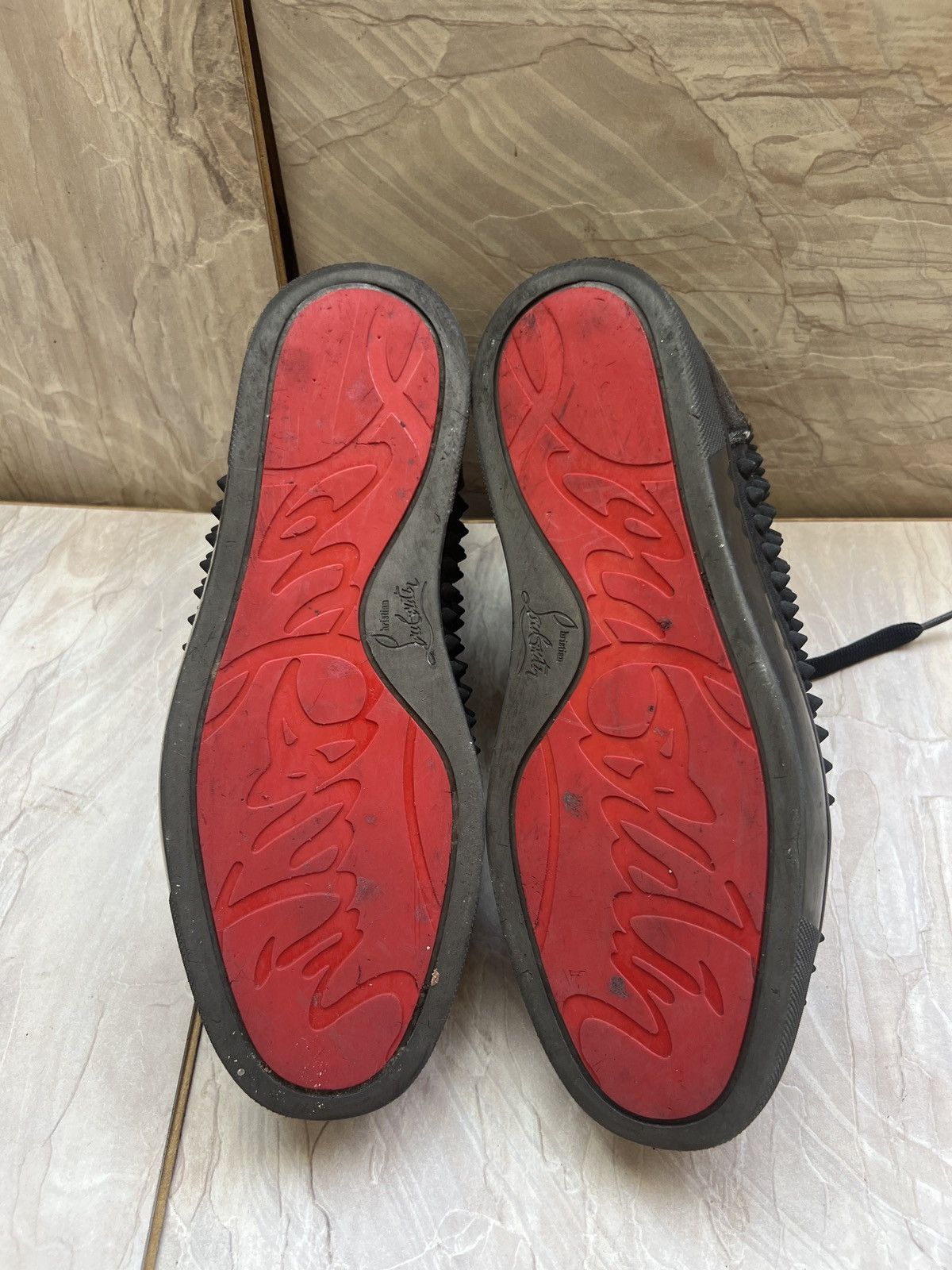 Christian Louboutin christian louboutin Hightop grey sneakers Size US 7 / EU 40 - 7 Thumbnail