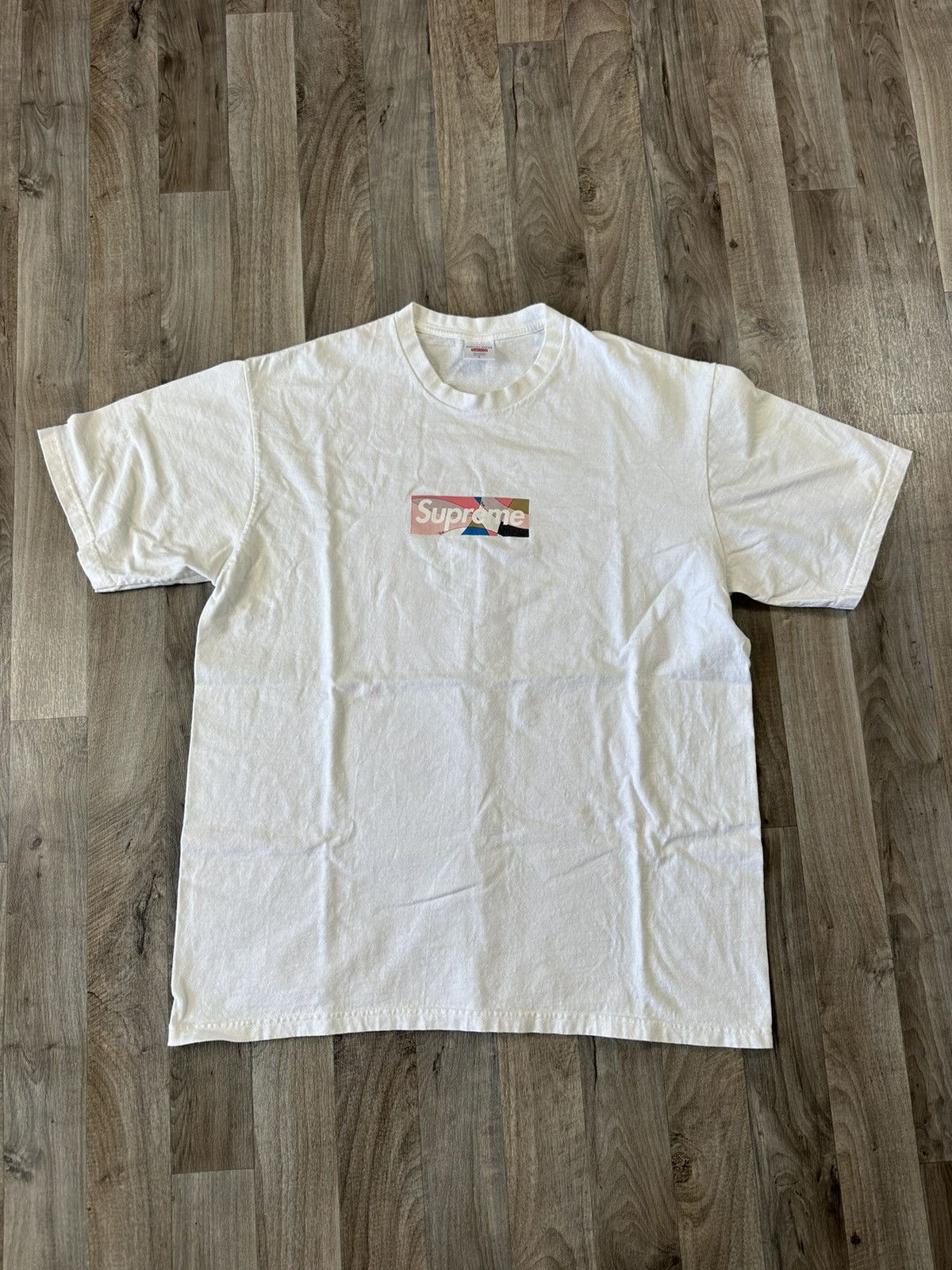 Supreme Supreme Emilio Pucci Box Logo Tee white/Blue | Grailed