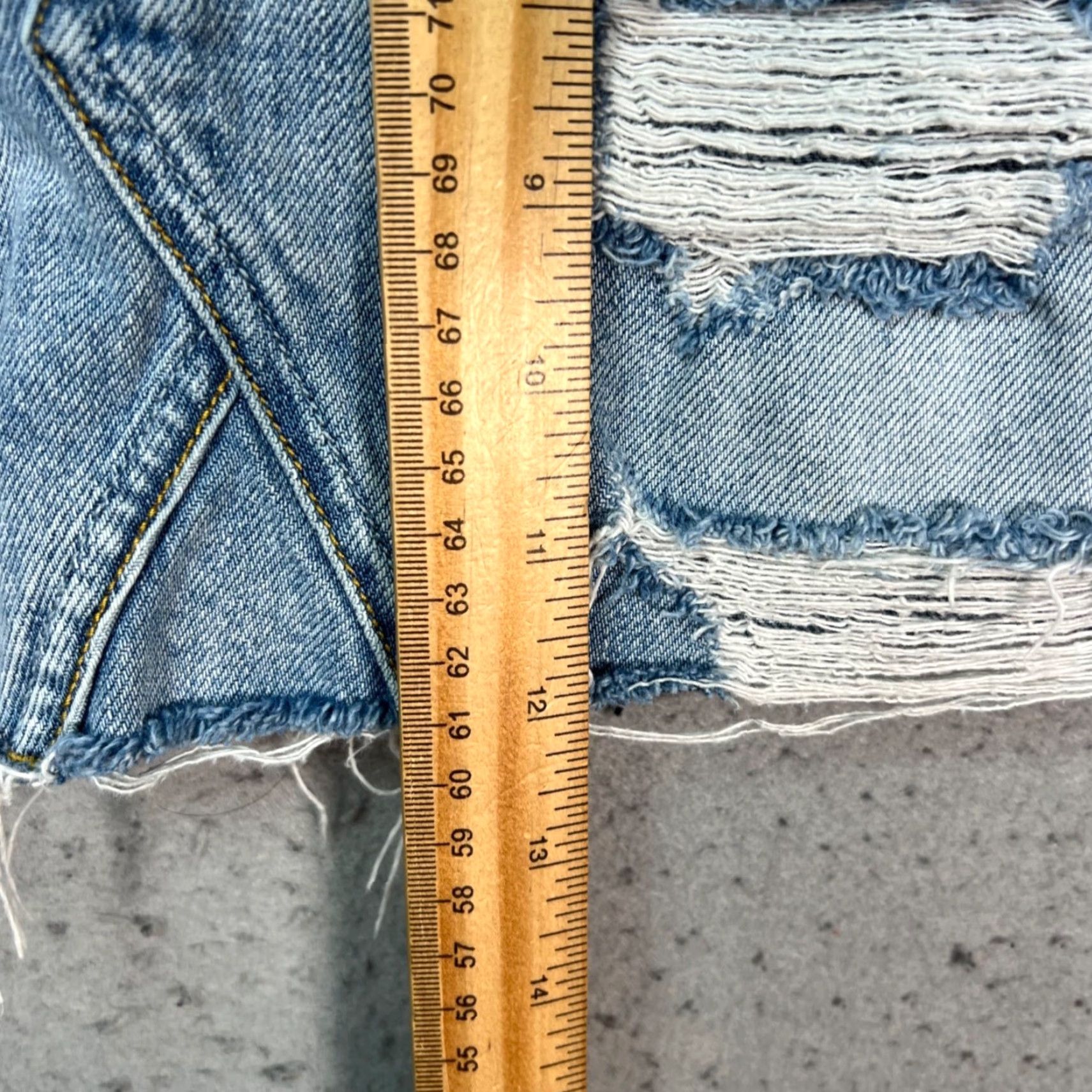 Allsaints AllSaints Womens Skirt Denim Mini Distressed Light Wash 00 Short Cotton Elastane Frayed Hem Casual Womens Size 24" / US 00 / IT 34 - 6 Thumbnail