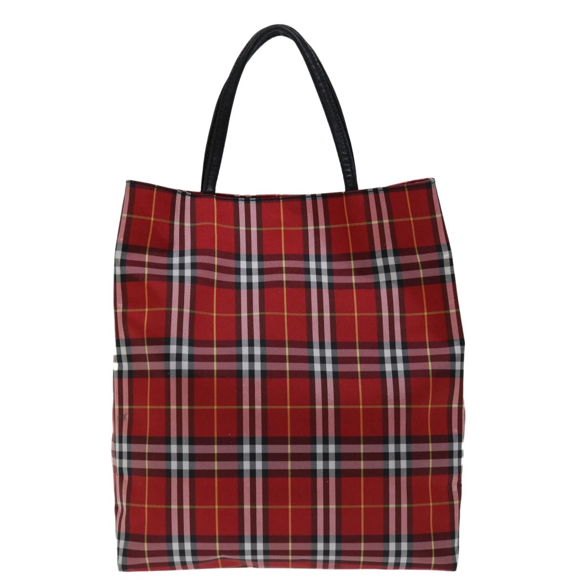 image of Burberry Nova Check Handbag in Red, Women's