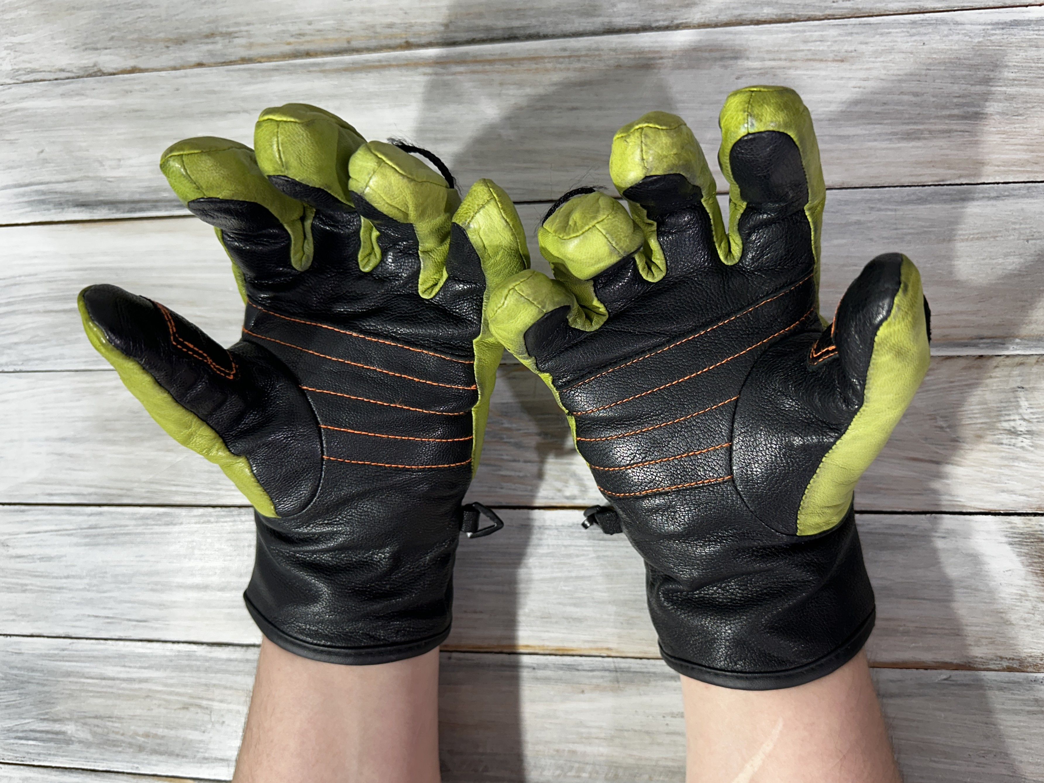 ORTOVOX ORTOVOX Snowboard Gloves Pro Leather Happy Green Ski Sport Size ONE SIZE - 6 Thumbnail